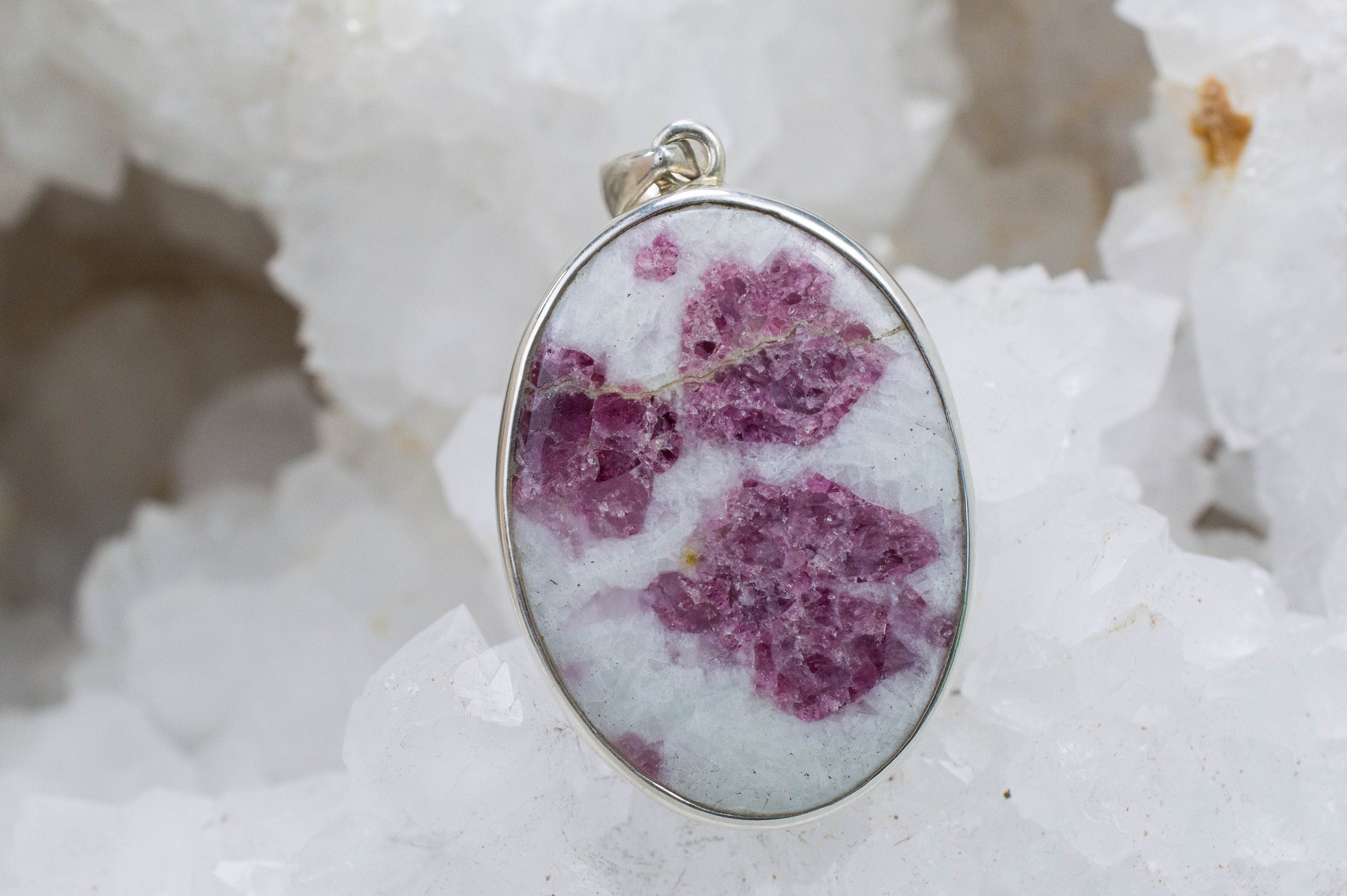 Tourmaline in Quartz Pendant, Natural Untreated Brazil Tourmalated Quartz - Mark Oliver Gems