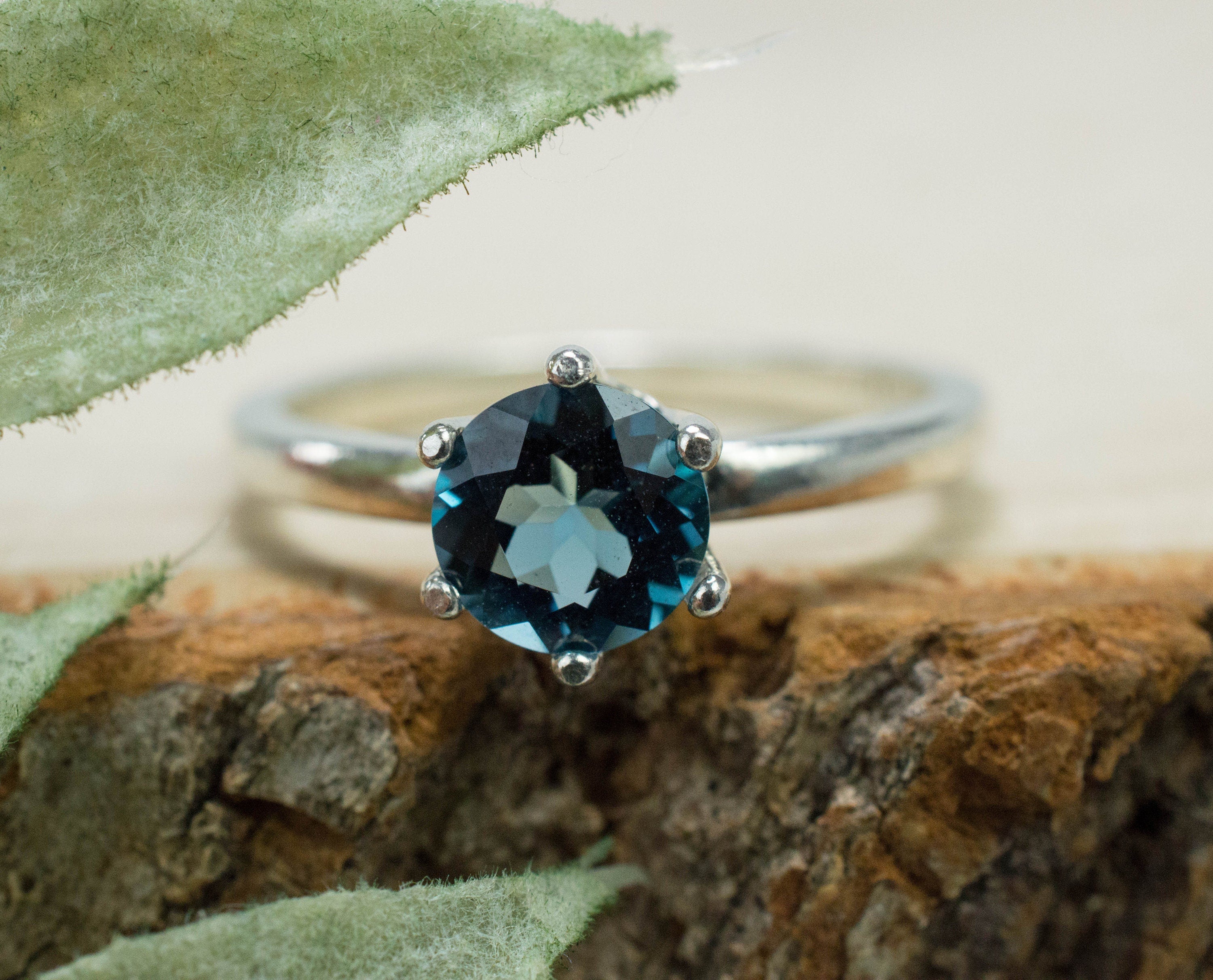 London Blue Topaz Ring, Genuine Brazil Topaz; 1.070cts - Mark Oliver Gems