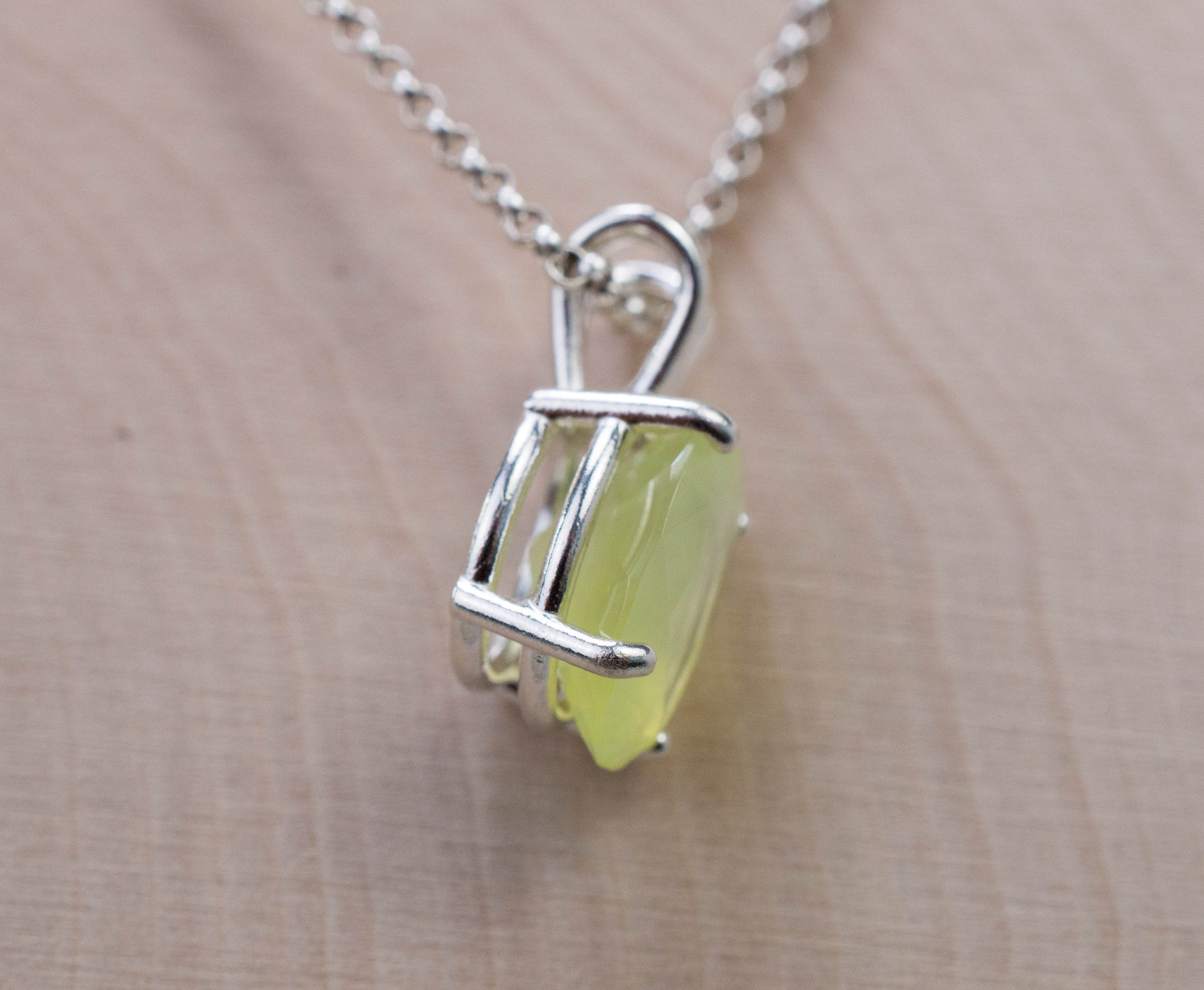 Prehnite Pendant; Natural and Untreated Australia Yellow Prehnite; 4.340cts - Mark Oliver Gems