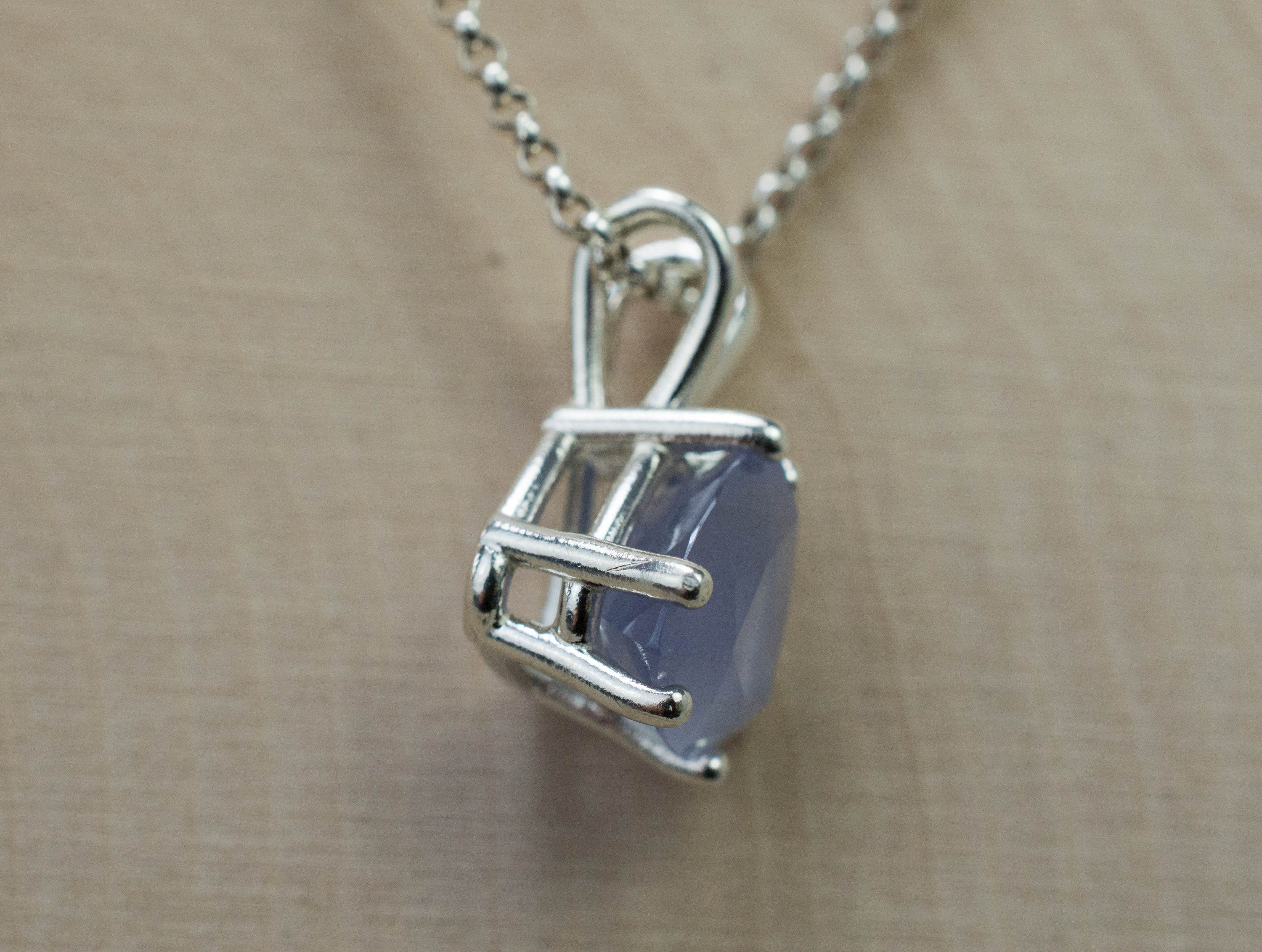 Blue Agate Pendant; Genuine Untreated Namibia Agate; 2.915cts - Mark Oliver Gems