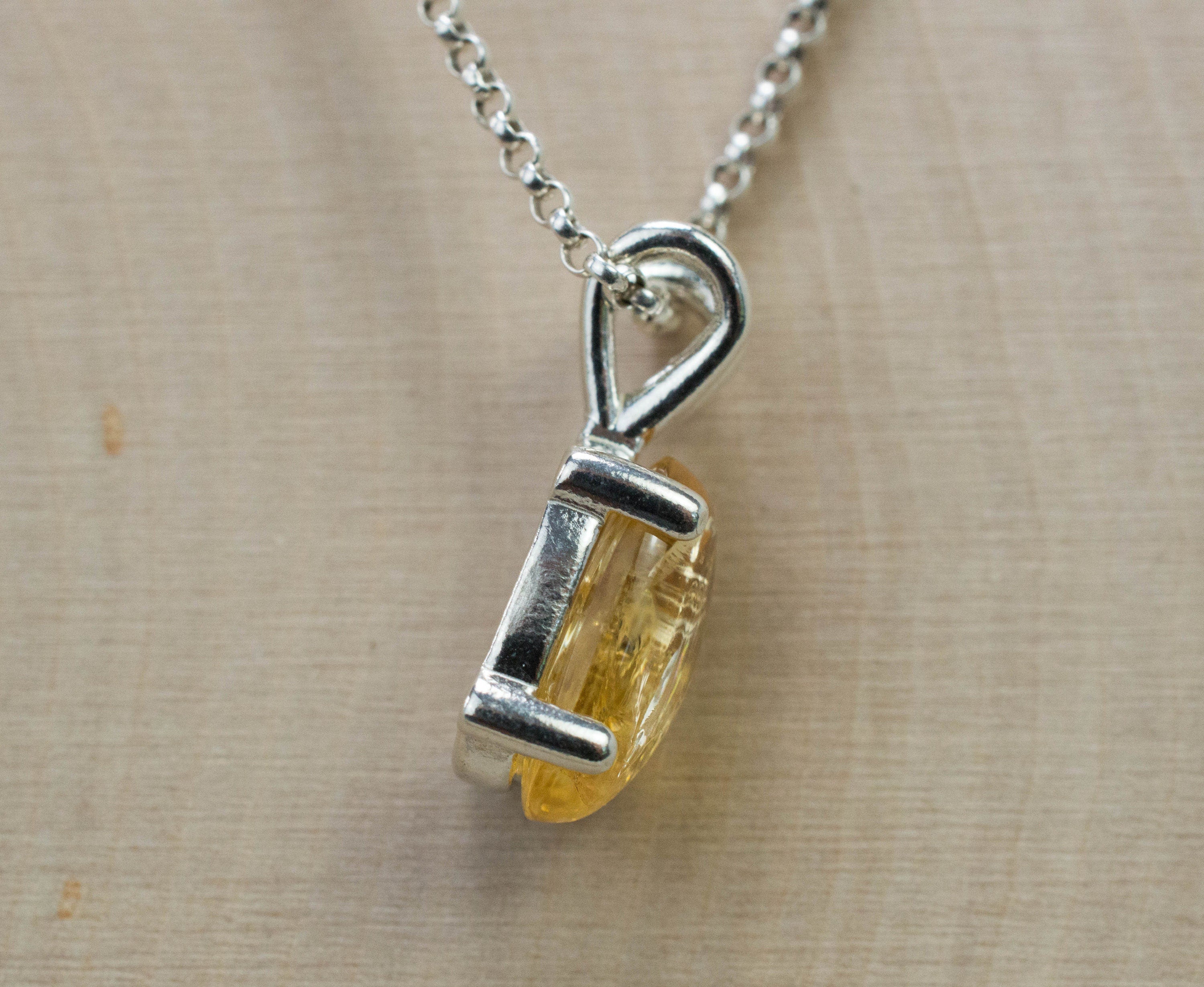 Imperial Topaz Pendant; Genuine Untreated Brazilian Topaz; 4.315cts - Mark Oliver Gems