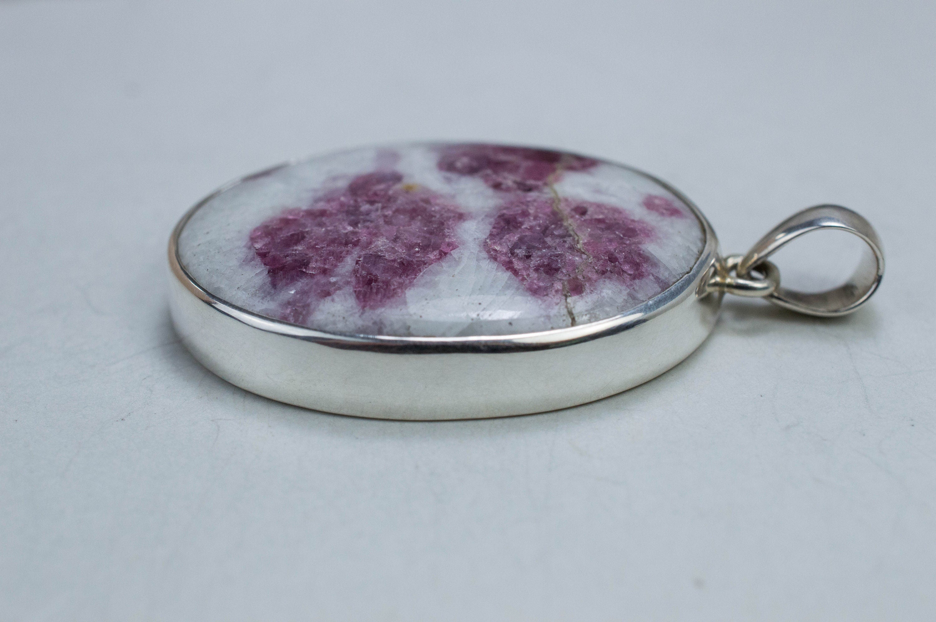 Tourmaline in Quartz Pendant, Natural Untreated Brazil Tourmalated Quartz - Mark Oliver Gems