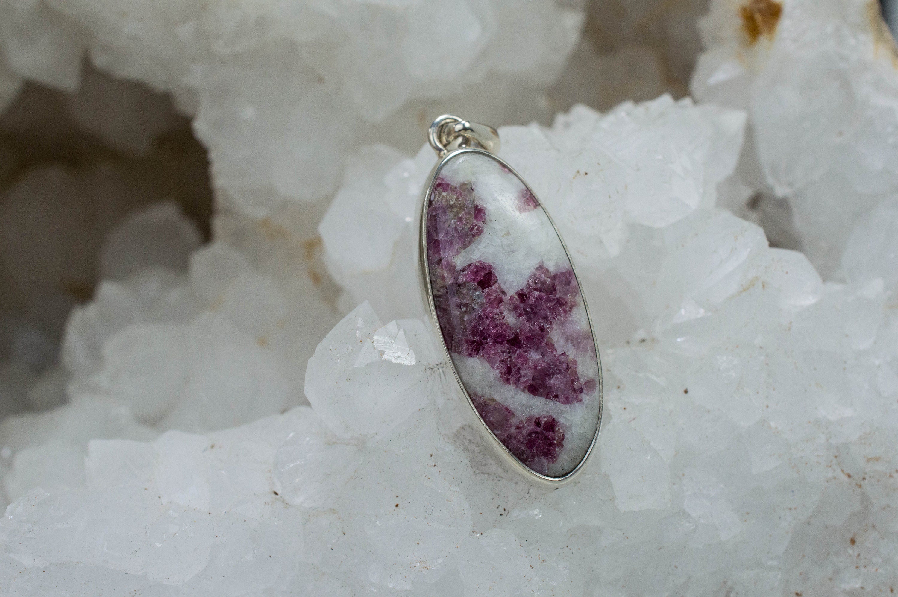 Tourmaline in Quartz Pendant, Natural Untreated Brazilian Tourmalated Quartz - Mark Oliver Gems