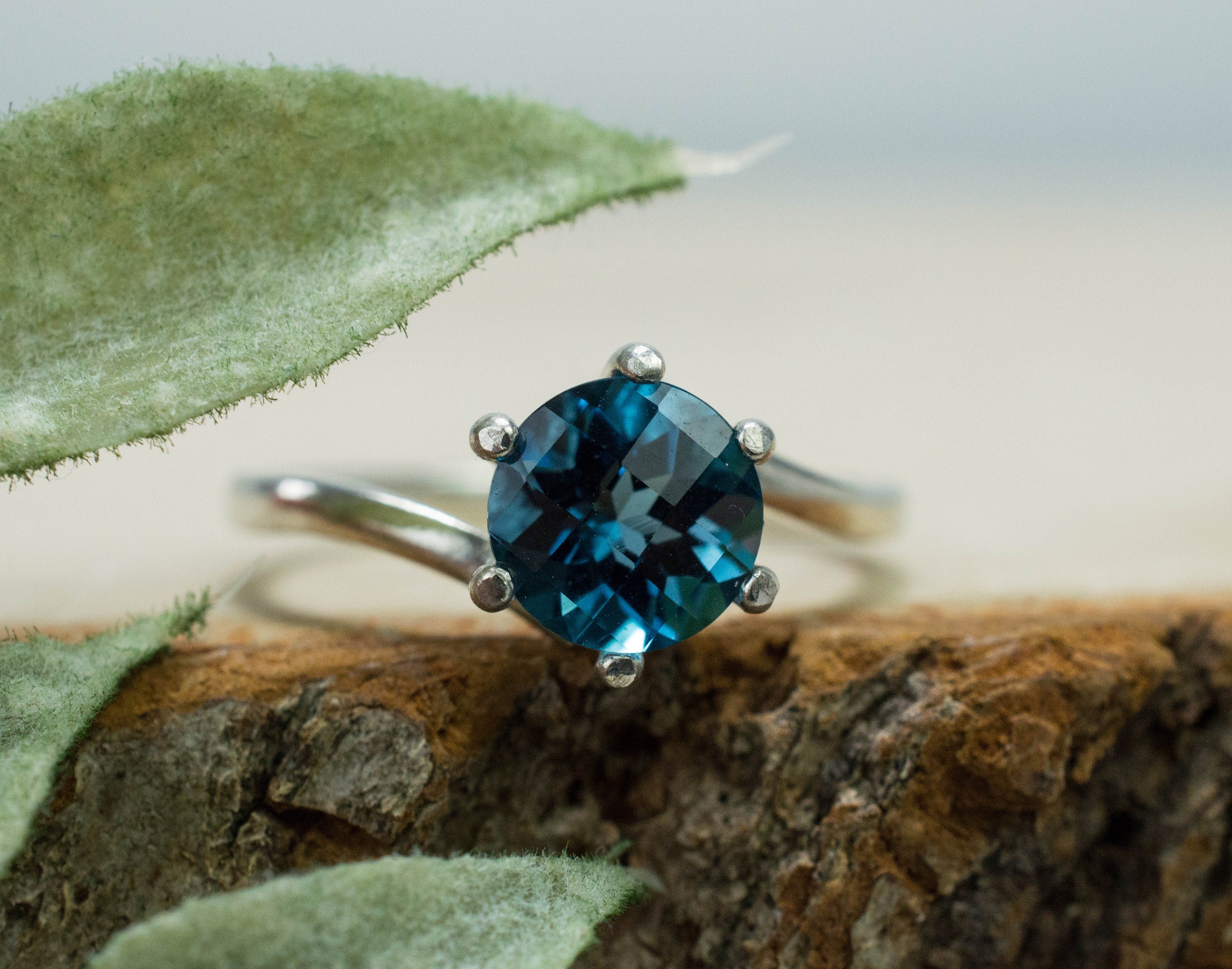 London Blue Topaz Ring, Genuine Brazil Topaz; 1.690cts - Mark Oliver Gems