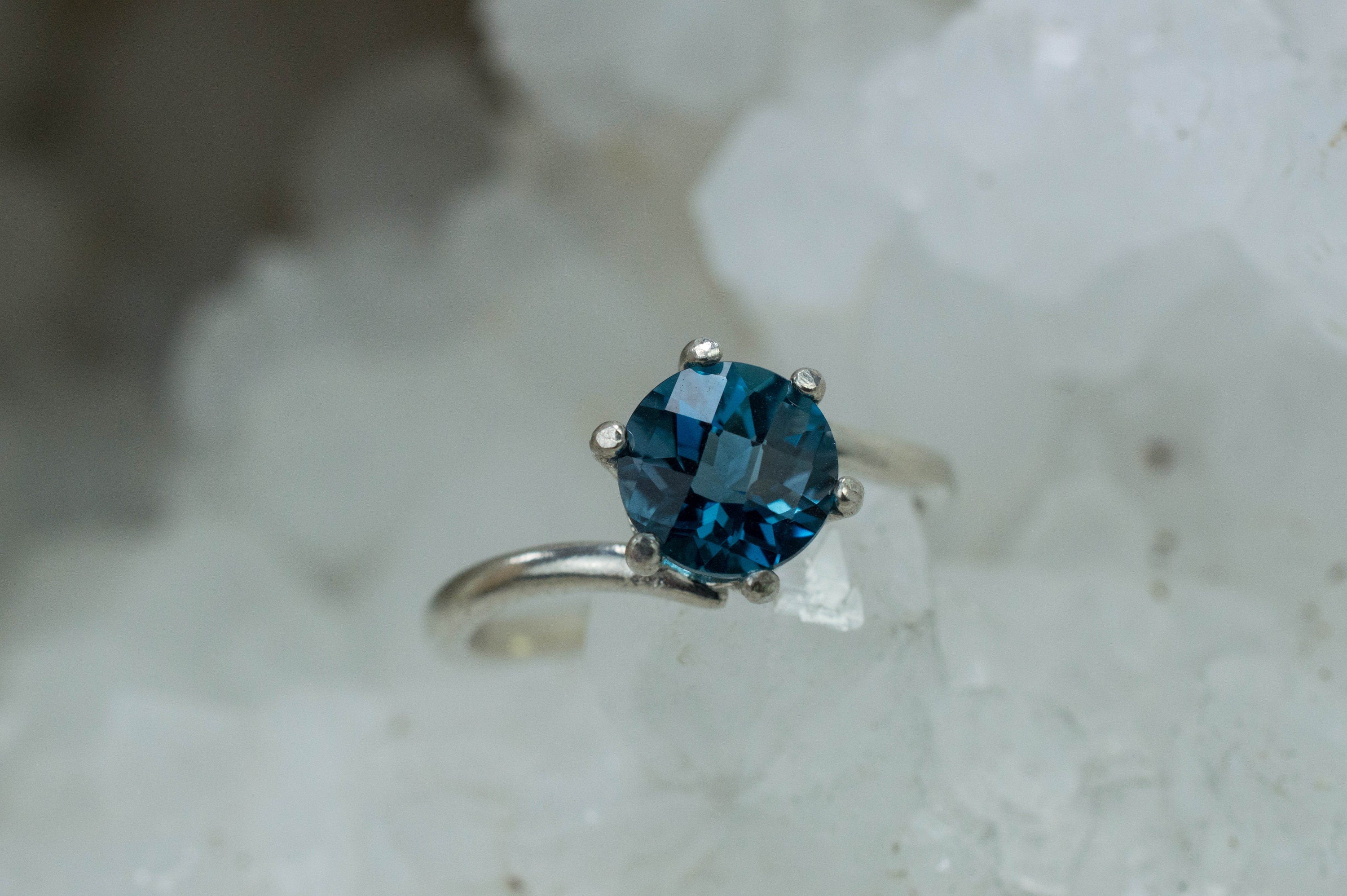 London Blue Topaz Ring, Genuine Brazil Topaz; 1.690cts - Mark Oliver Gems