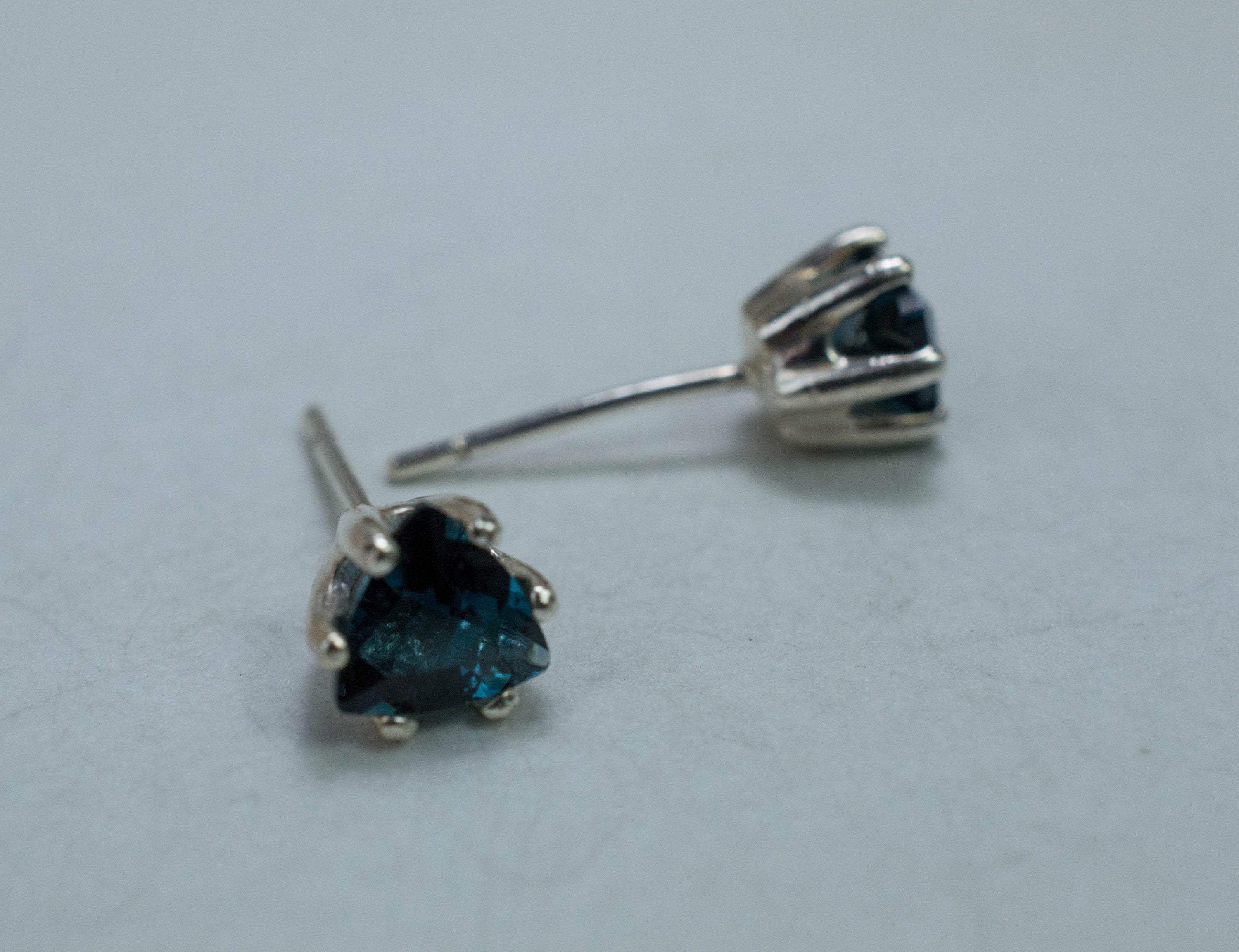 London Blue Topaz Earrings; Genuine Brazilian Topaz; 1.620cts - Mark Oliver Gems