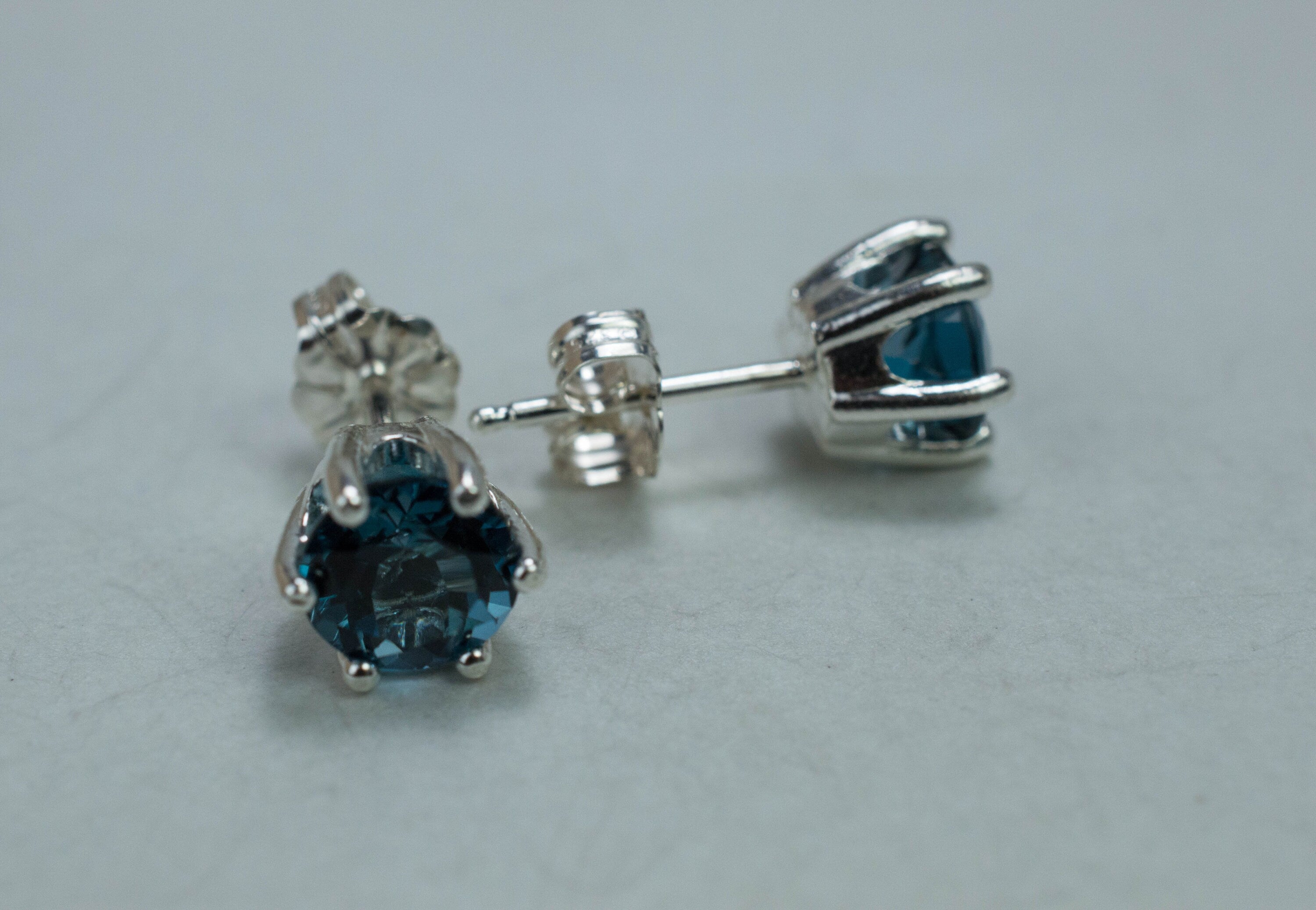 London Blue Topaz Earrings; Genuine Brazilian Topaz; 2.580cts - Mark Oliver Gems