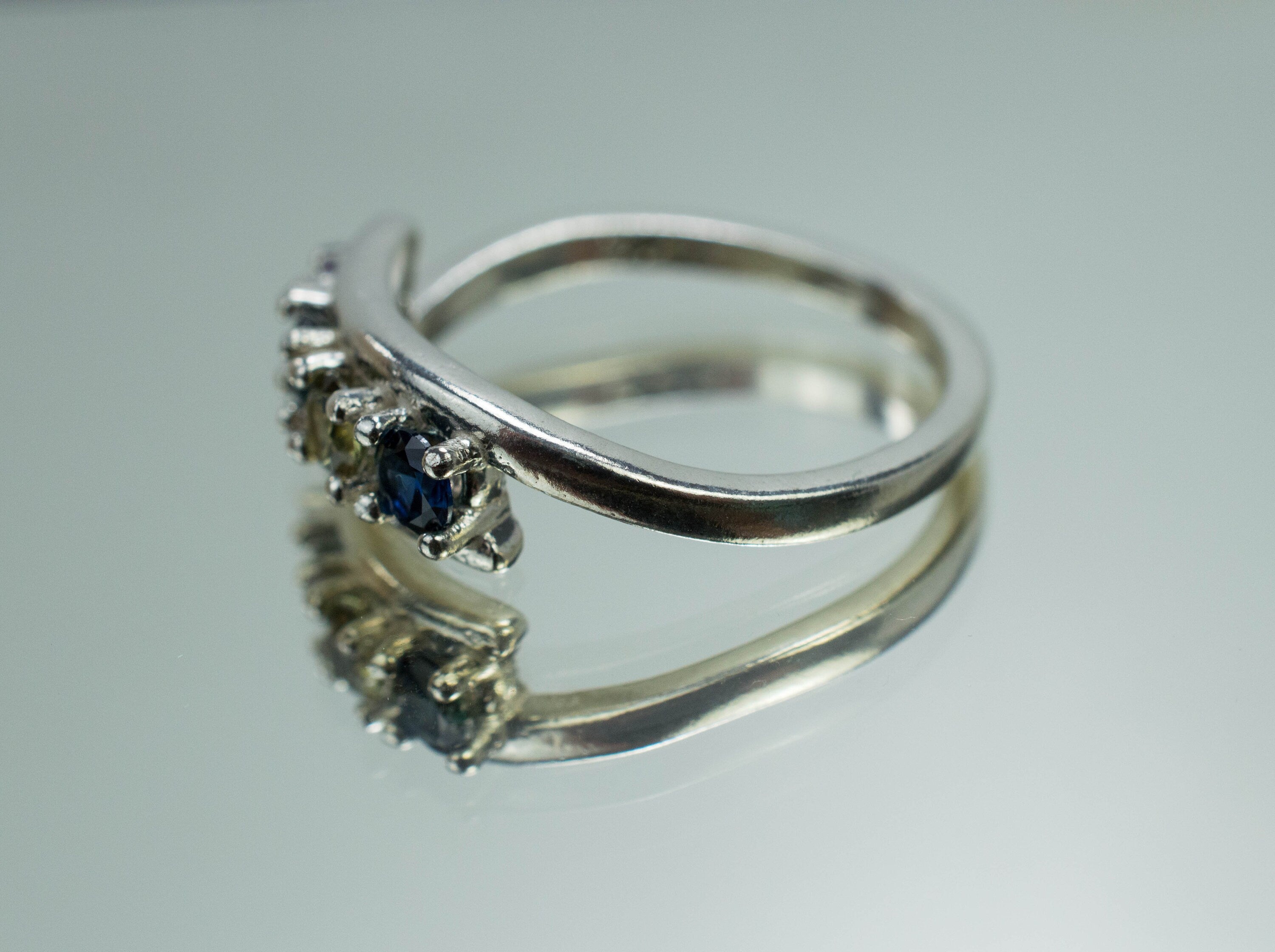 Sapphire Ring, Genuine Untreated Tanzania Sapphires - Mark Oliver Gems