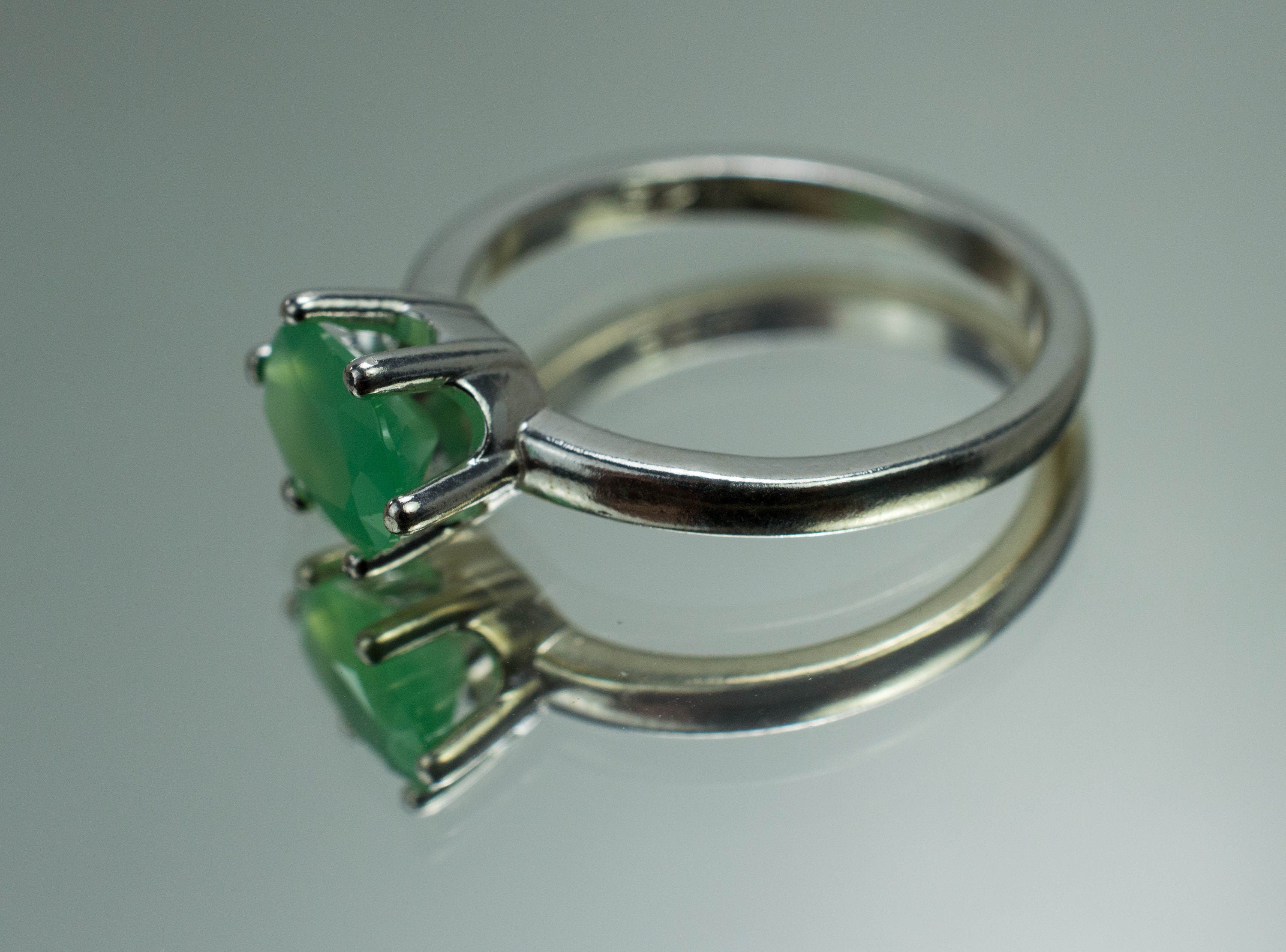 Chrysoprase Ring, Natural Untreated Australian Chrysoprase; 1.000cts - Mark Oliver Gems