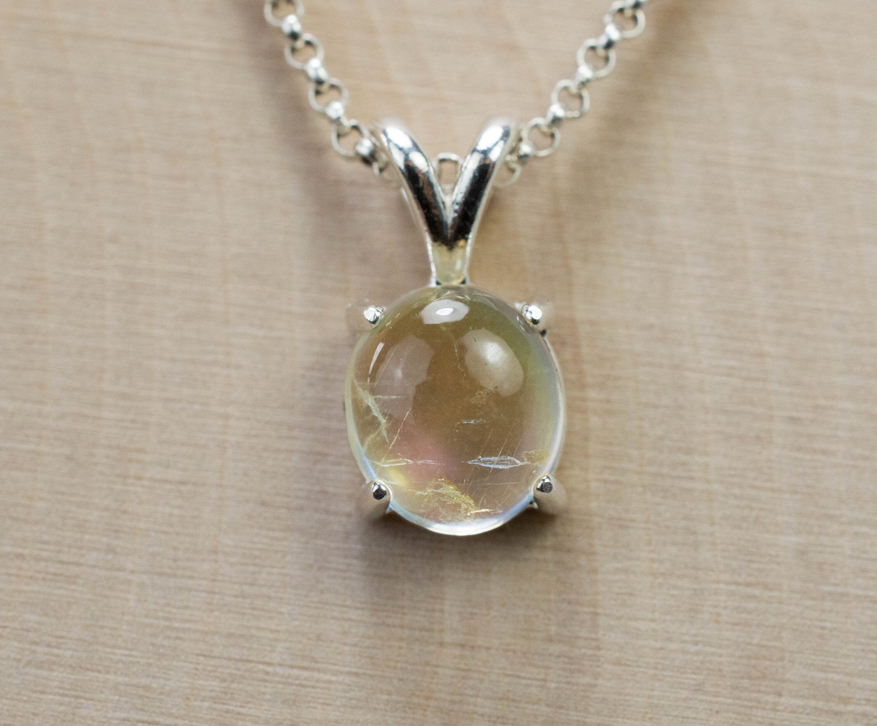 Moonstone Pendant, Natural Untreated India Rainbow Moonstone; 2.530cts - Mark Oliver Gems