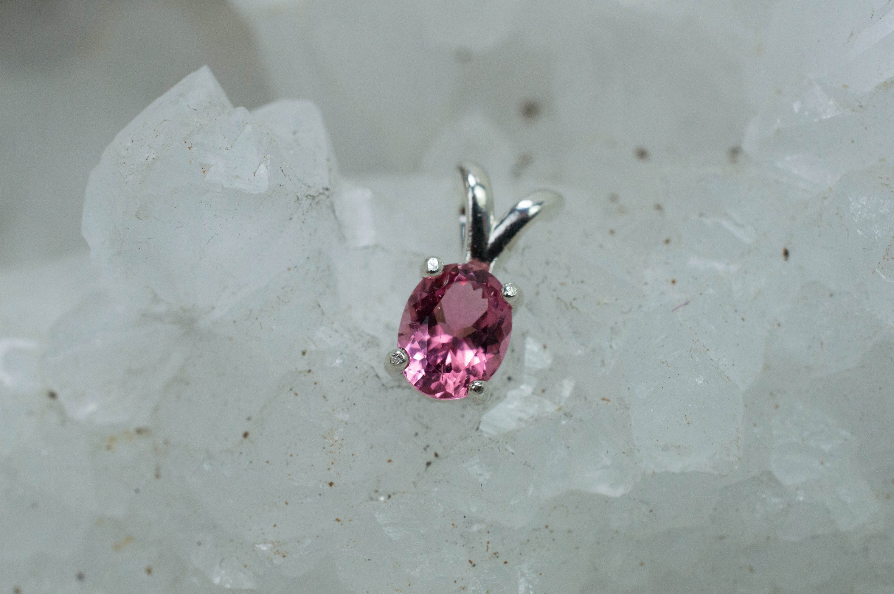 Pink Tourmaline Pendant, Natural Untreated San Diego Tourmaline; 0.835cts - Mark Oliver Gems