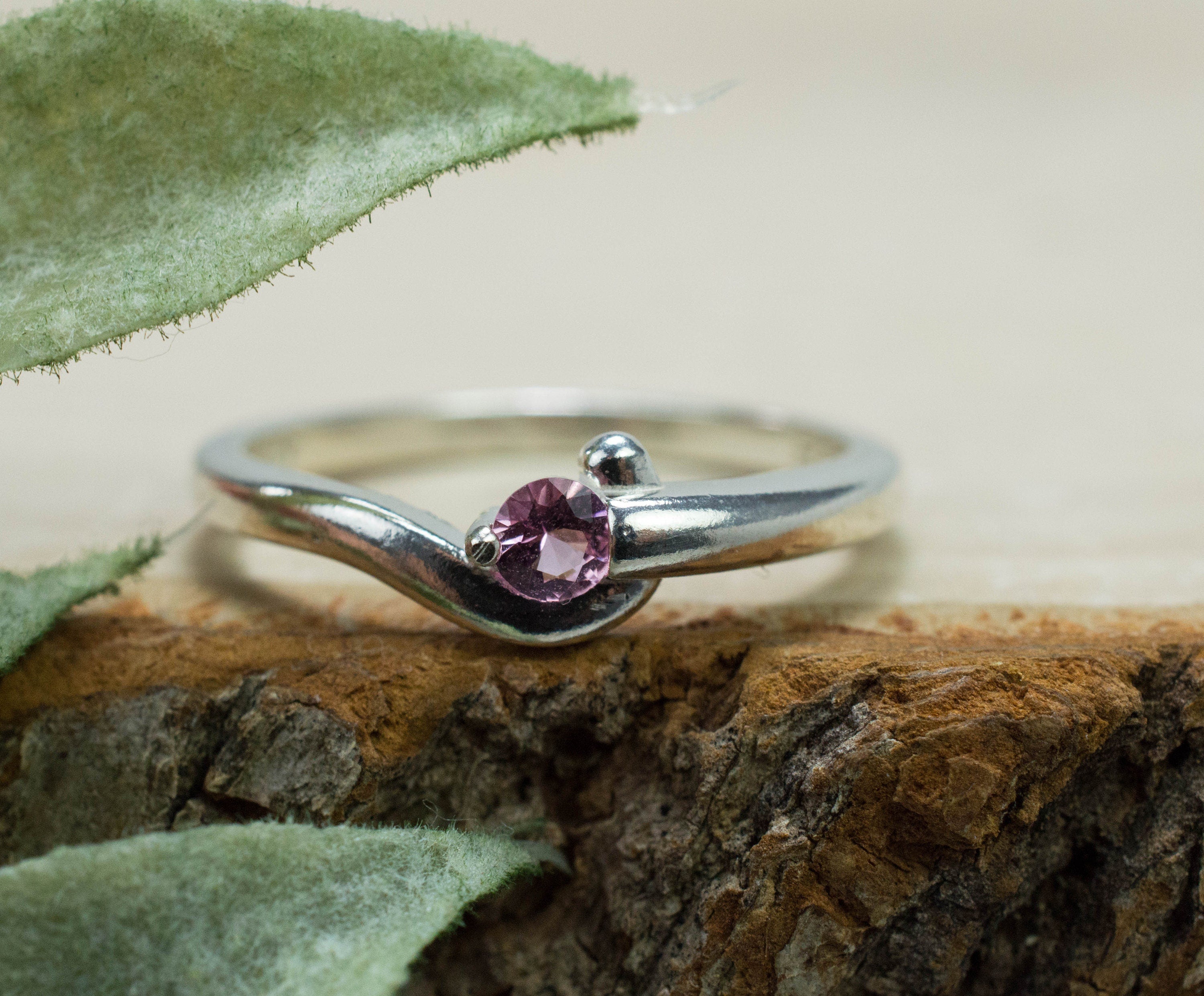 Pink Tourmaline Ring, Genuine Untreated San Diego Tourmaline; 0.100cts - Mark Oliver Gems