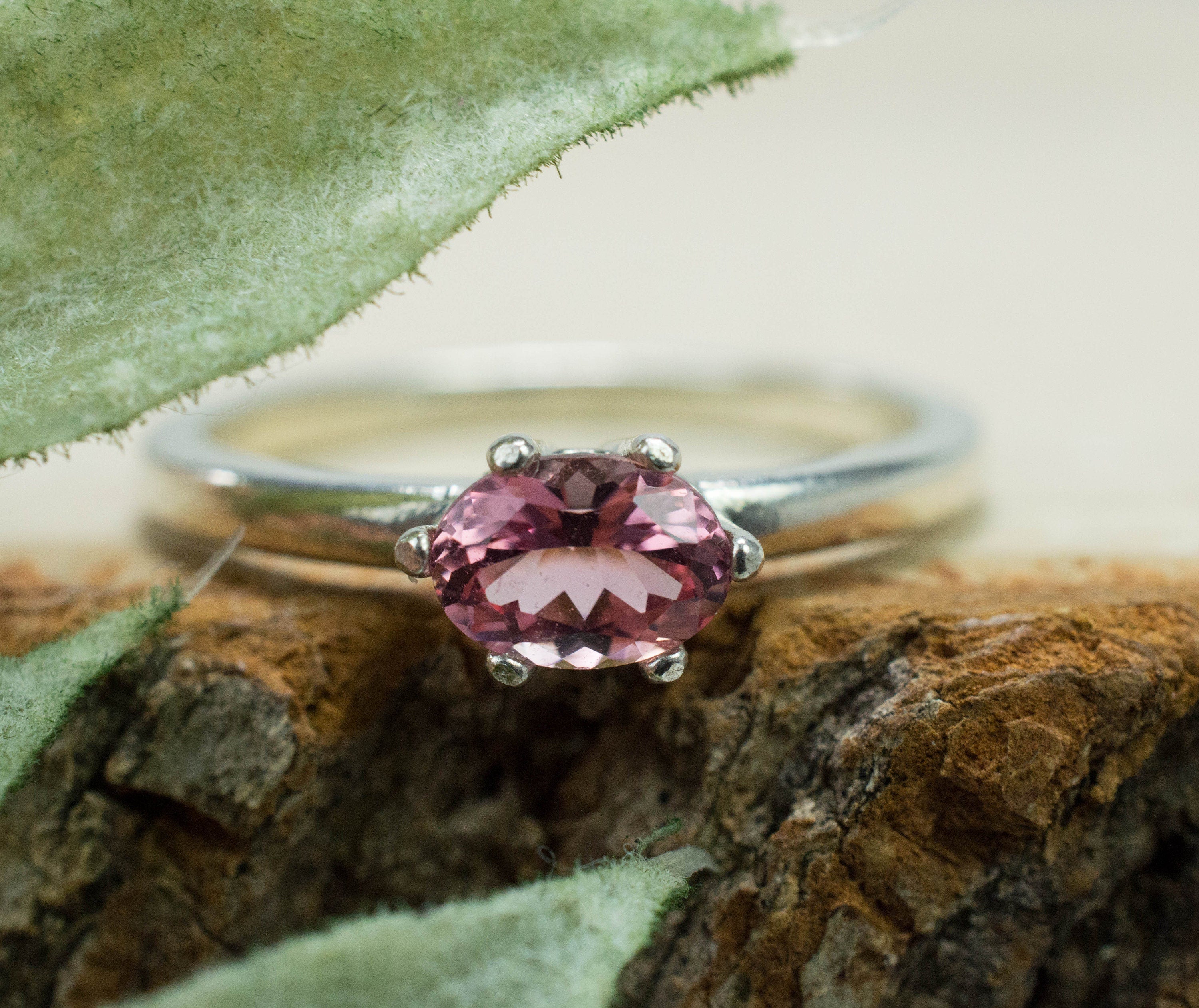 Pink Tourmaline Ring, Genuine Untreated San Diego Tourmaline; 0.575cts - Mark Oliver Gems