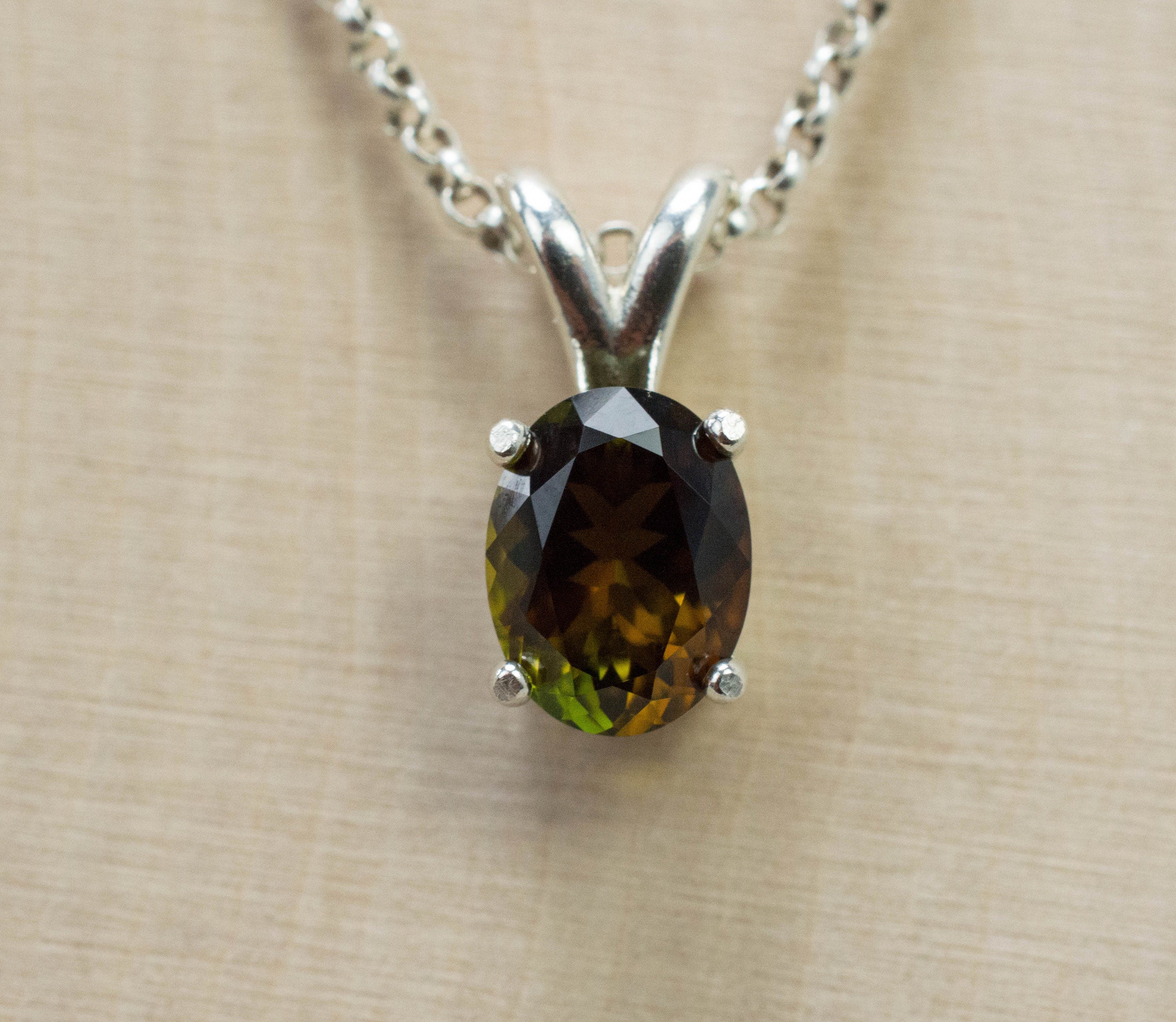 Tourmaline Pendant; Natural Untreated Tanzania Dravite Tourmaline; 1.450cts - Mark Oliver Gems