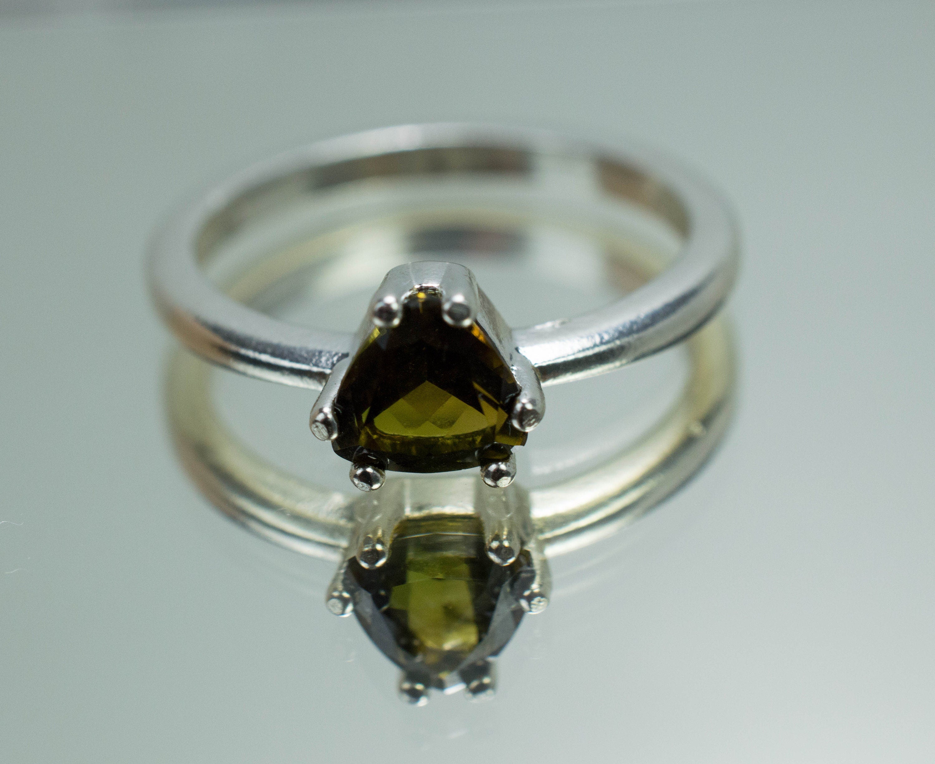 Tourmaline Ring; Genuine Untreated Tanzania Dravite Tourmaline; 0.760cts - Mark Oliver Gems
