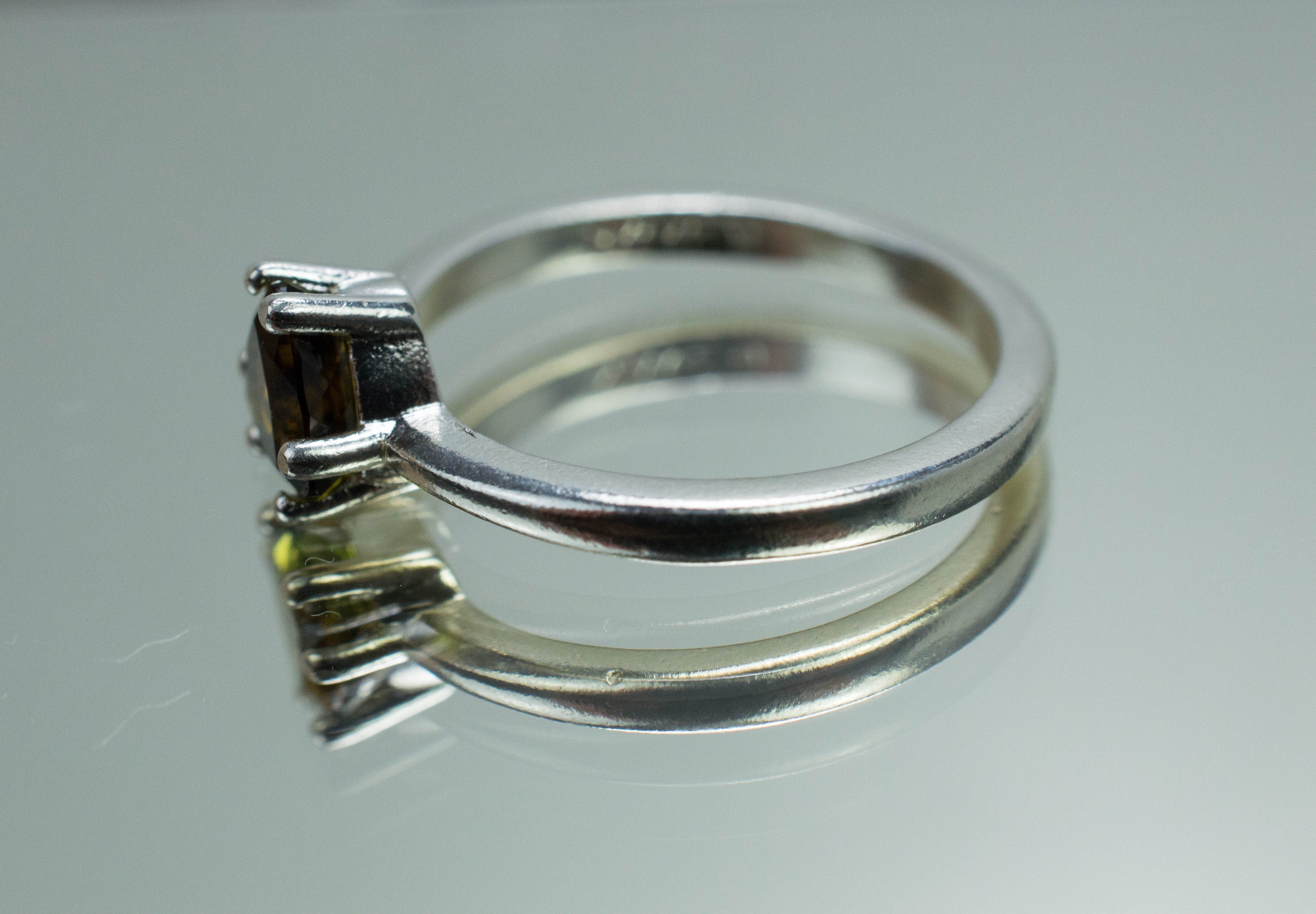 Tourmaline Ring; Genuine Untreated Tanzania Dravite Tourmaline; 0.760cts - Mark Oliver Gems