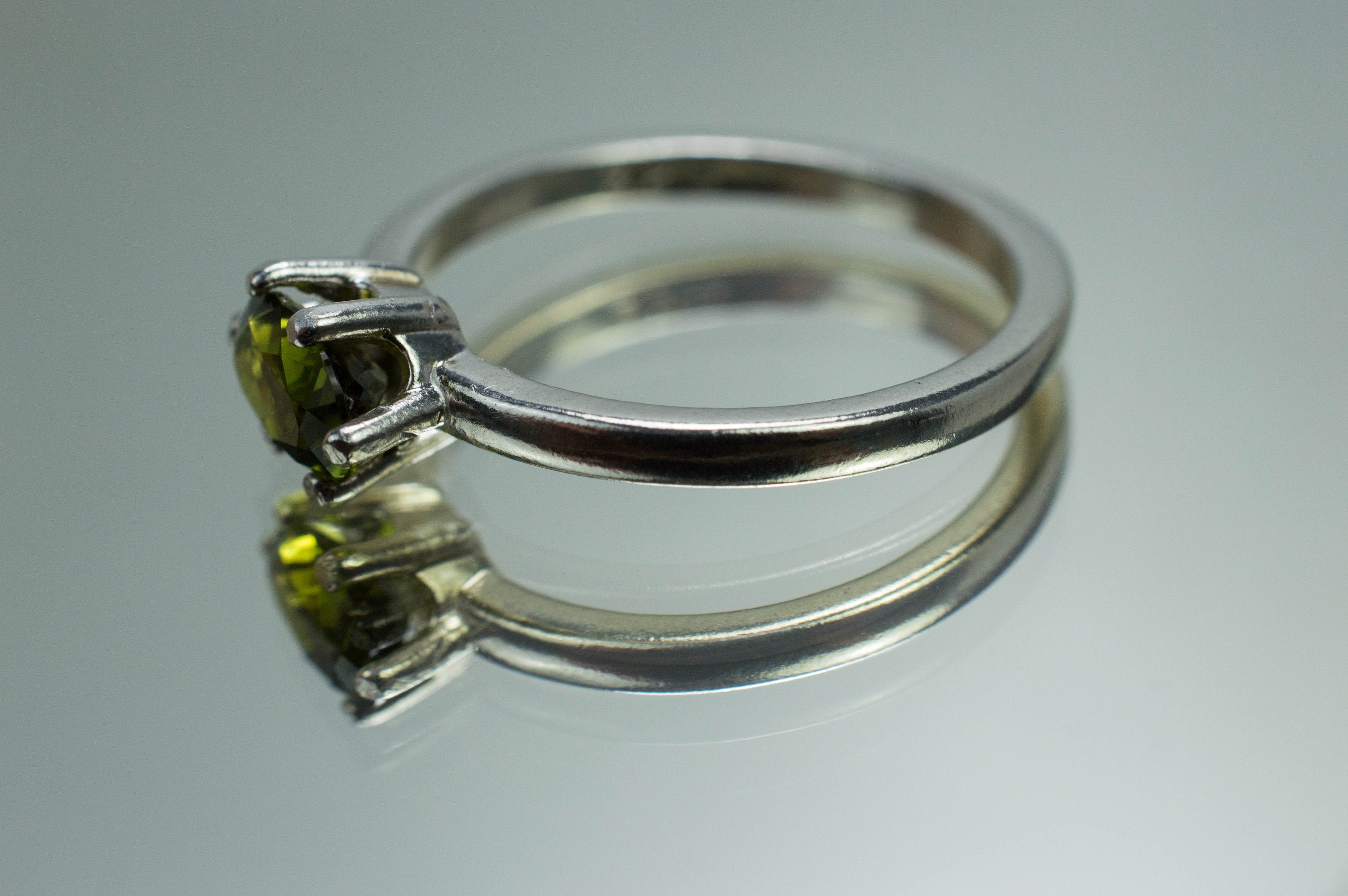 Tourmaline Ring; Genuine Untreated Tanzania Dravite Tourmaline; 0.815cts - Mark Oliver Gems