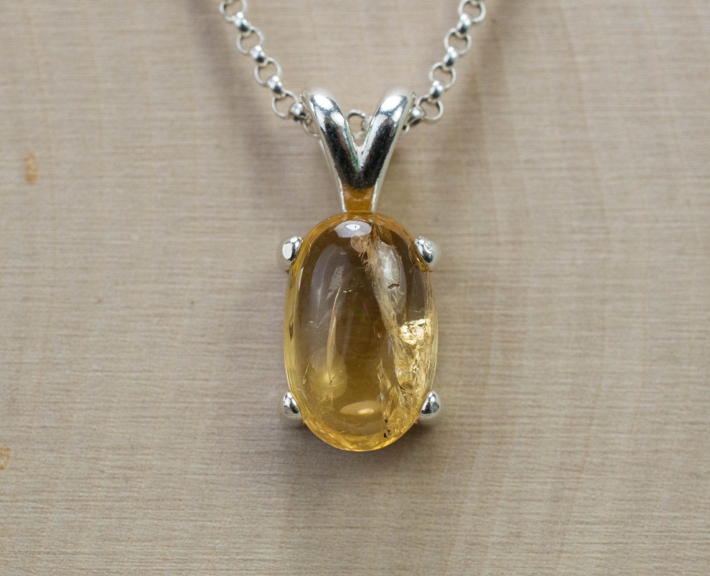 Imperial Topaz Pendant; Genuine Untreated Brazilian Topaz; 4.315cts - Mark Oliver Gems