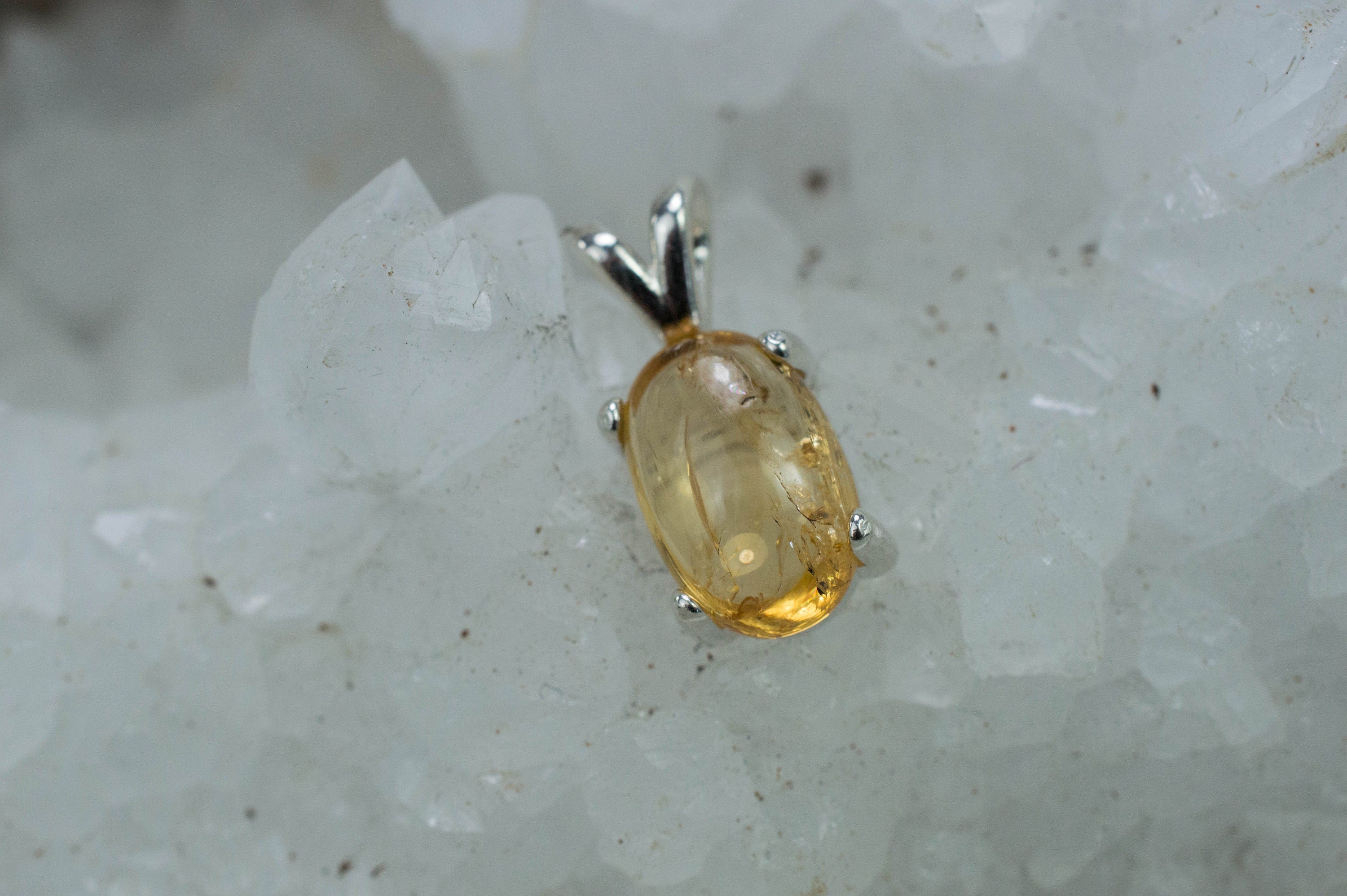 Imperial Topaz Pendant; Genuine Untreated Brazilian Topaz; 4.315cts - Mark Oliver Gems