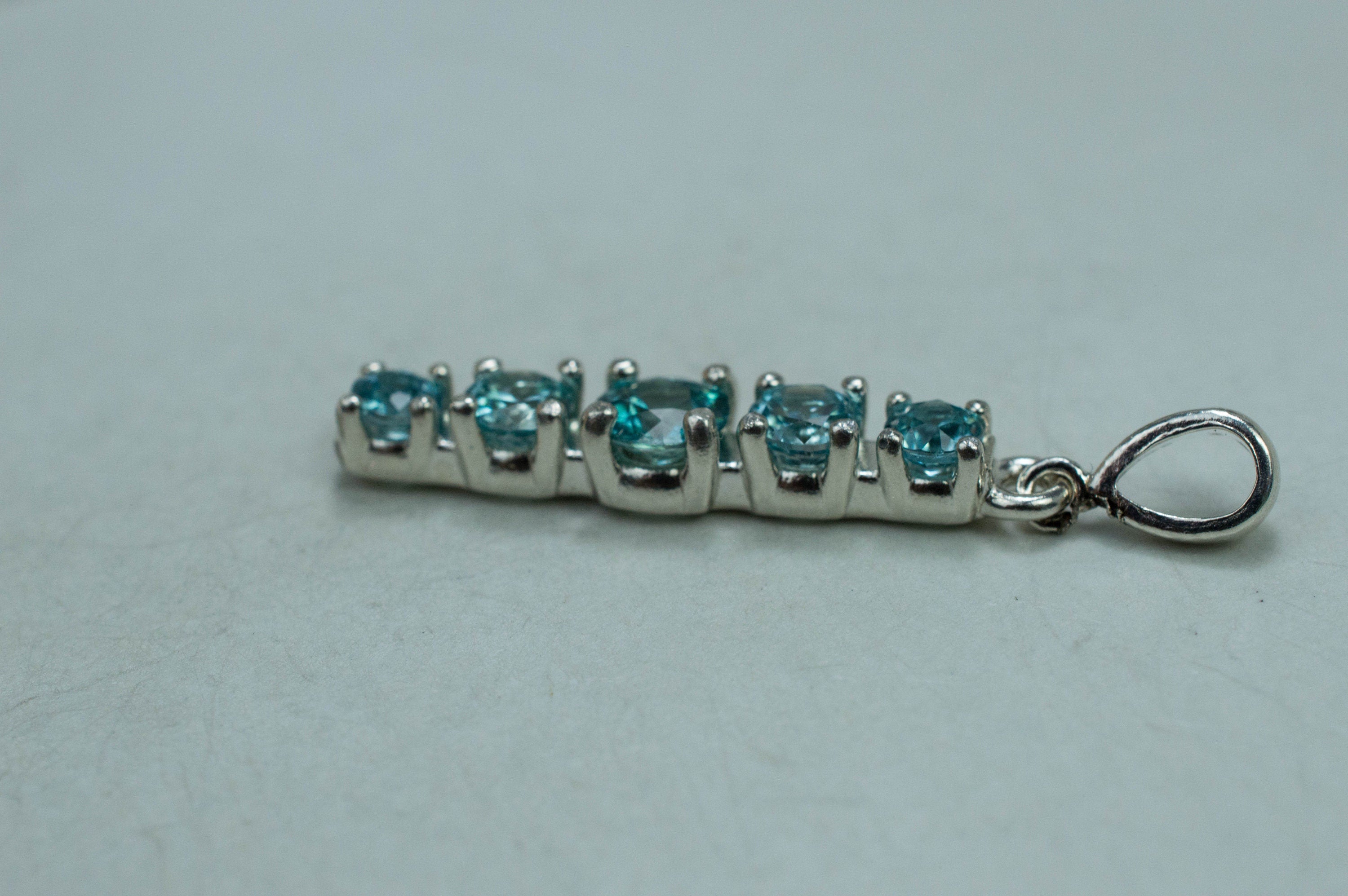 Blue Zircon Pendant, Genuine Cambodia Zircon; 2.155cts - Mark Oliver Gems