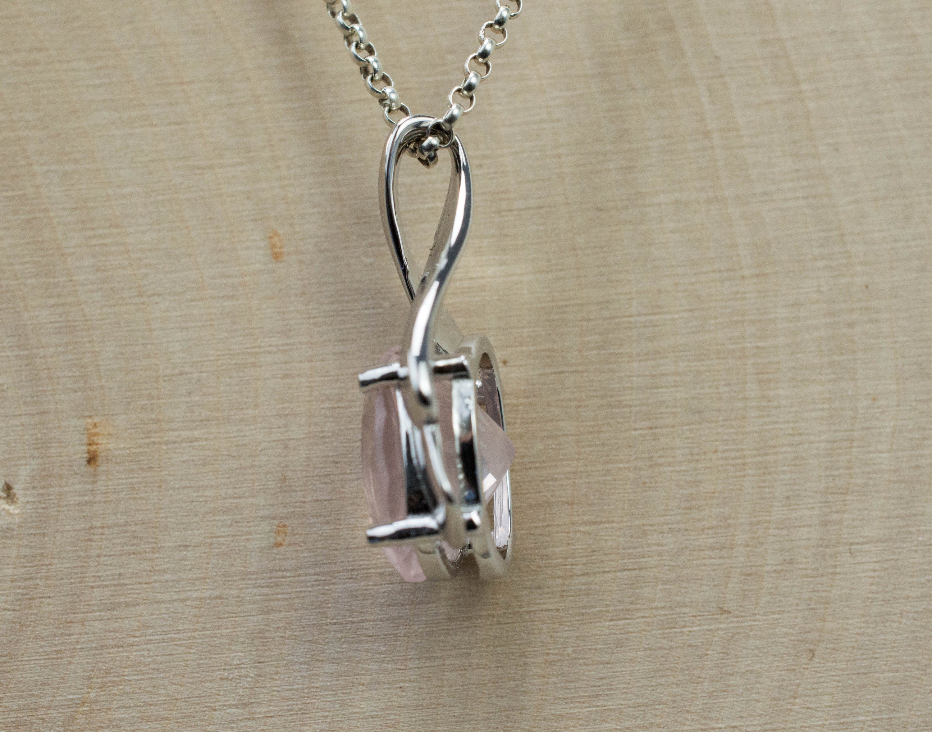 Rose Quartz Pendant; Natural Untreated Brazil Rose Quartz; 4.120cts - Mark Oliver Gems