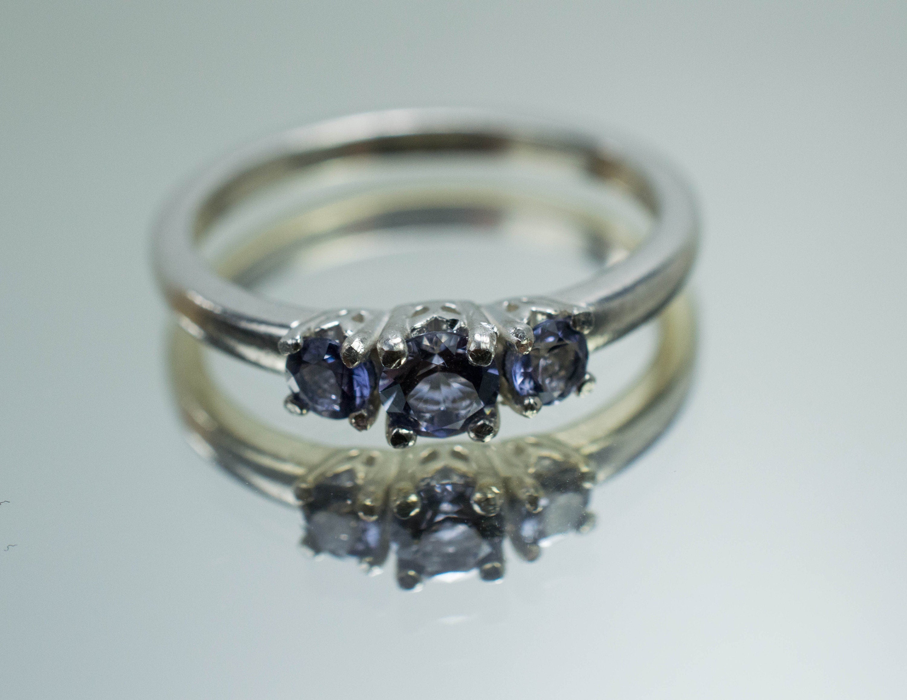 Iolite Ring; Natural Untreated Madagascar Iolites; 0.350cts - Mark Oliver Gems