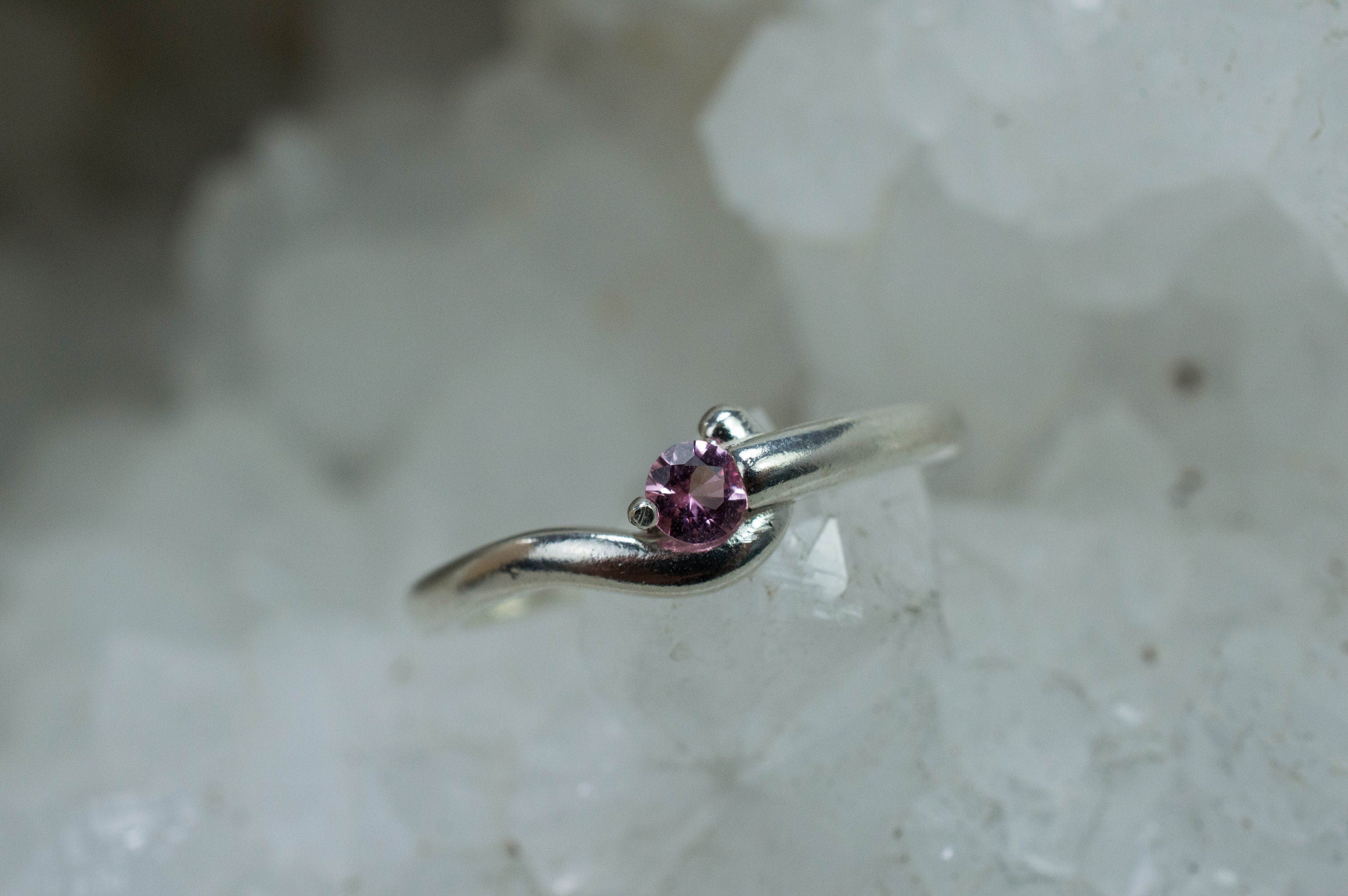 Pink Tourmaline Ring, Genuine Untreated San Diego Tourmaline; 0.100cts - Mark Oliver Gems