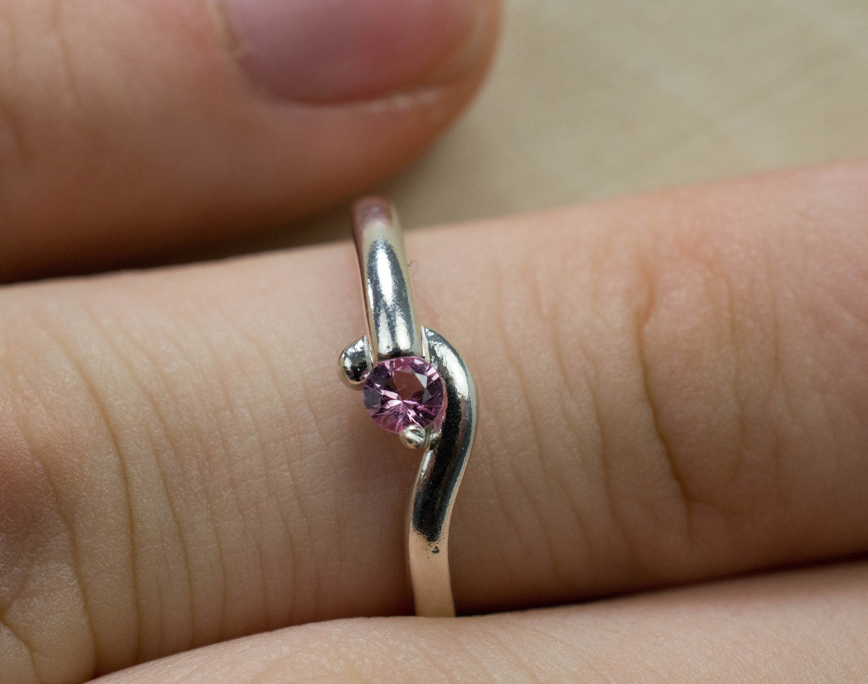 Pink Tourmaline Ring, Genuine Untreated San Diego Tourmaline; 0.100cts - Mark Oliver Gems
