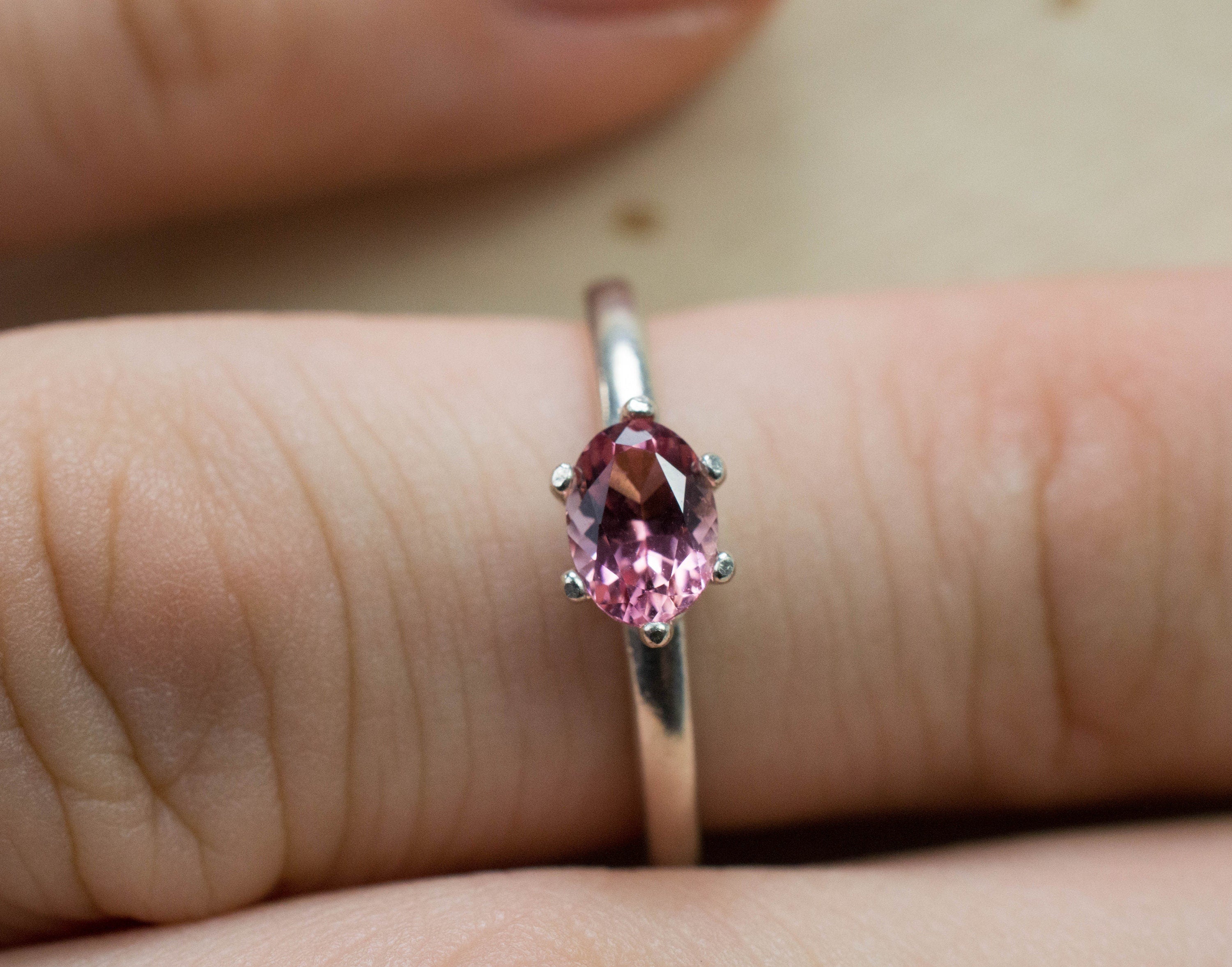 Pink Tourmaline Ring, Genuine Untreated San Diego Tourmaline; 0.575cts - Mark Oliver Gems