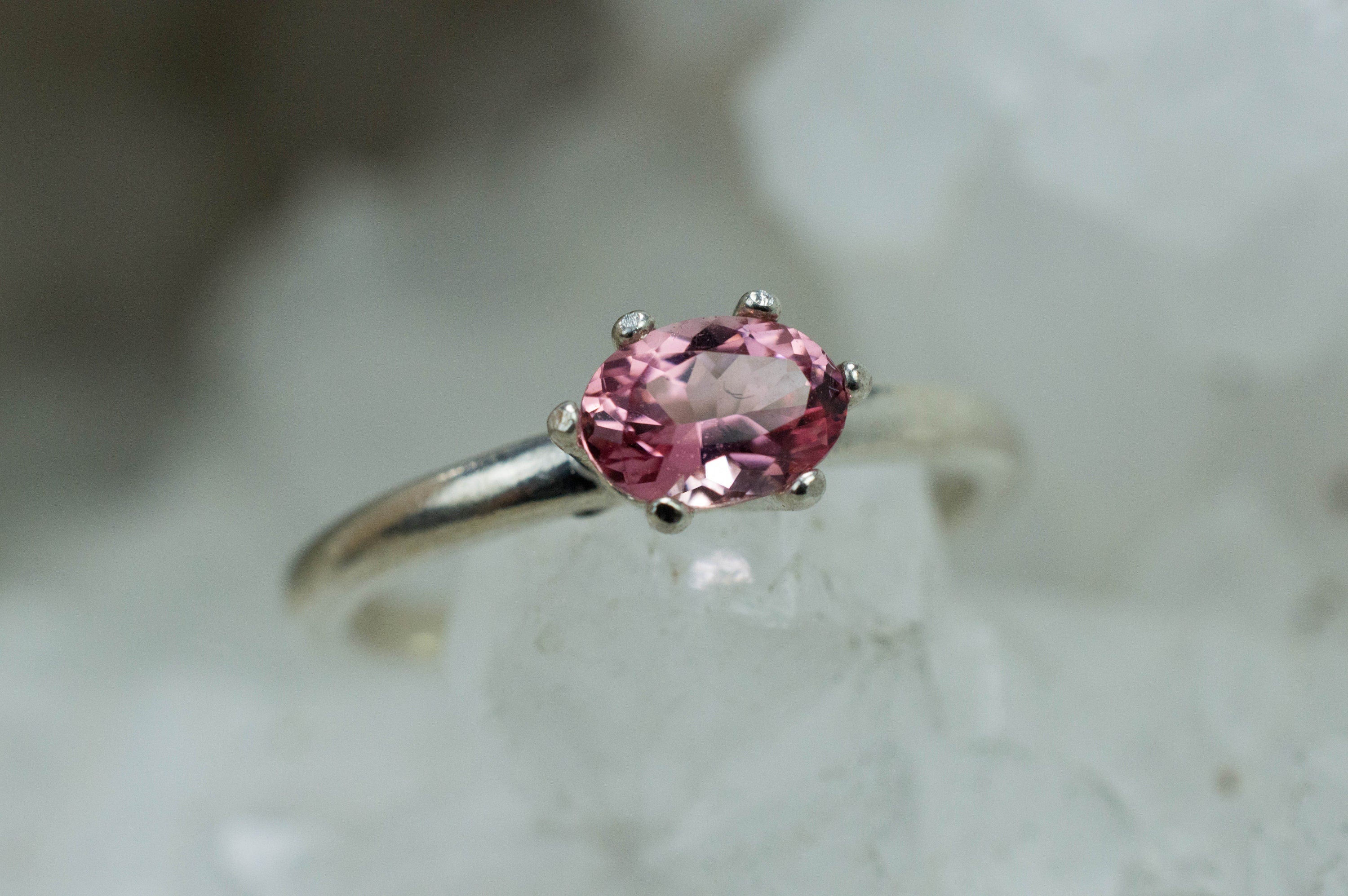 Pink Tourmaline Ring, Genuine Untreated San Diego Tourmaline; 0.575cts - Mark Oliver Gems