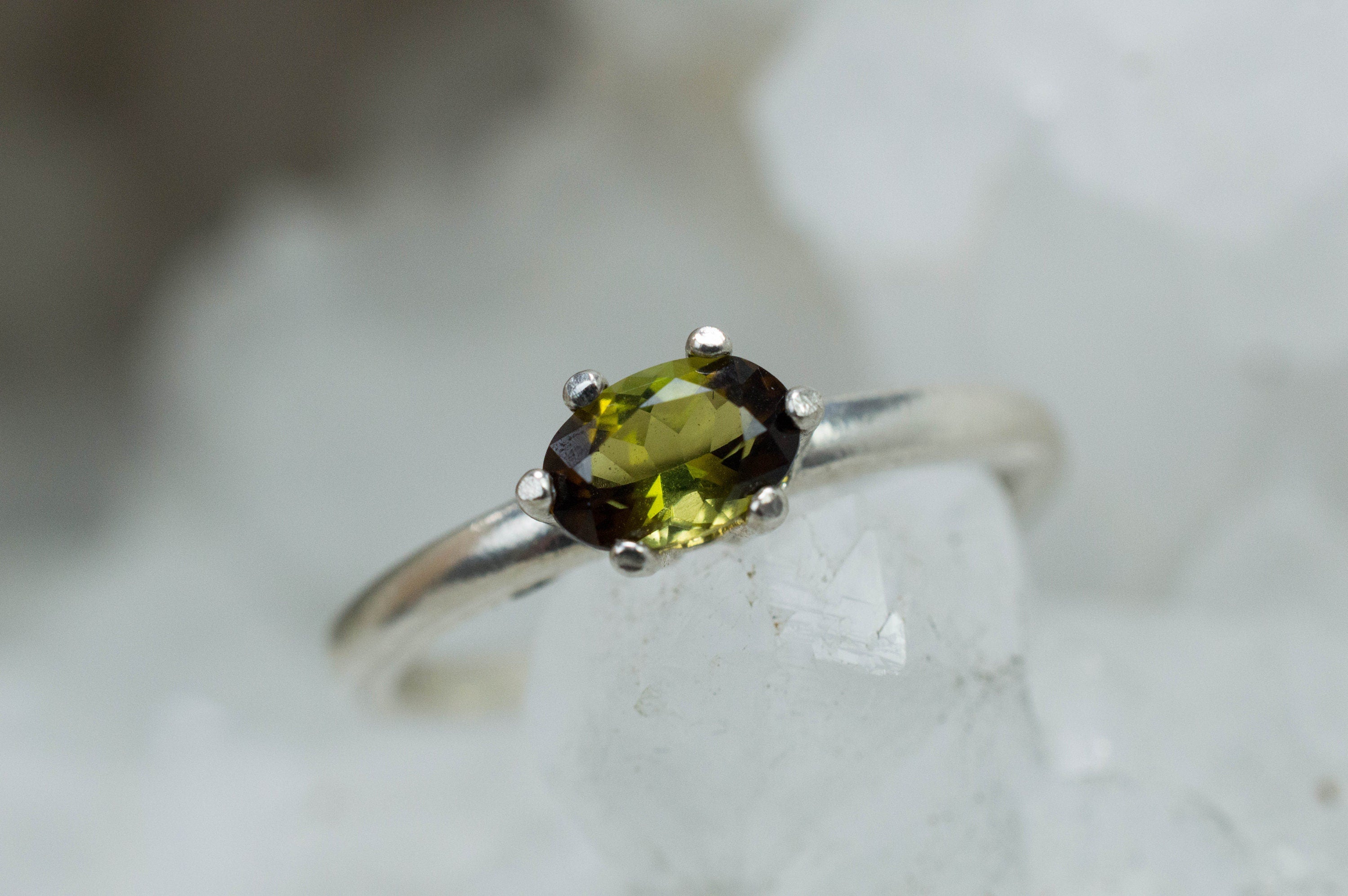 Tourmaline Ring; Genuine Untreated Brazil Dravite Tourmaline; 0.445cts - Mark Oliver Gems