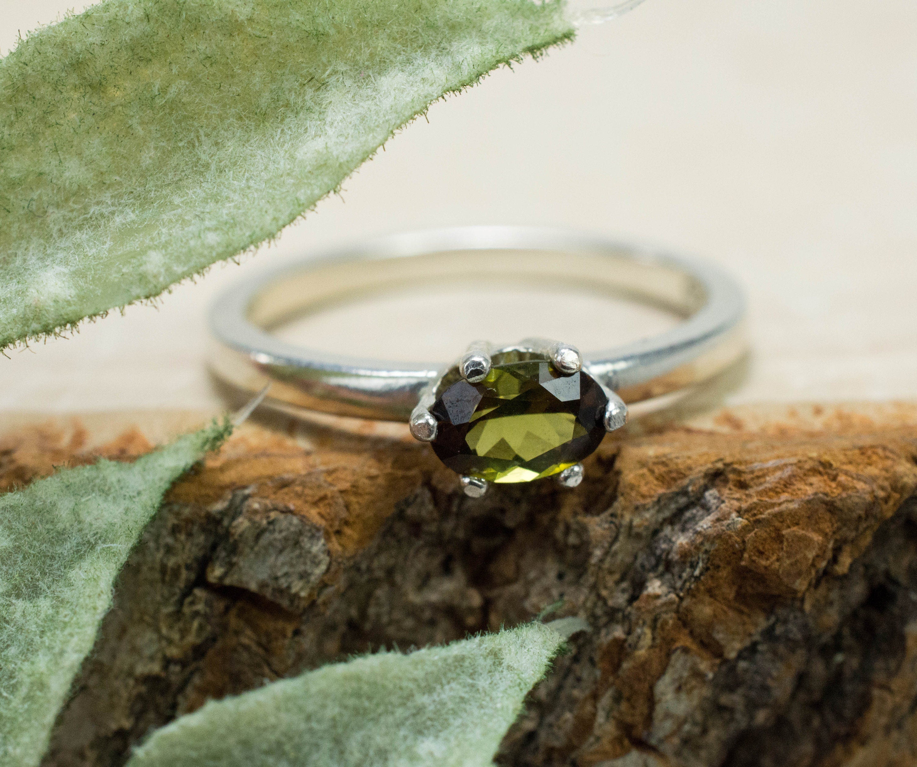 Tourmaline Ring; Genuine Untreated Brazil Dravite Tourmaline; 0.445cts - Mark Oliver Gems