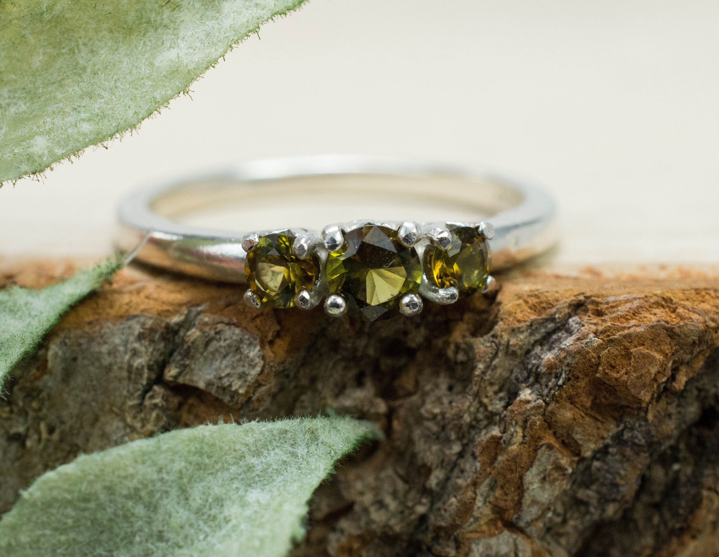 Tourmaline Ring; Genuine Untreated Brazil Dravite Tourmaline; 0.415cts - Mark Oliver Gems