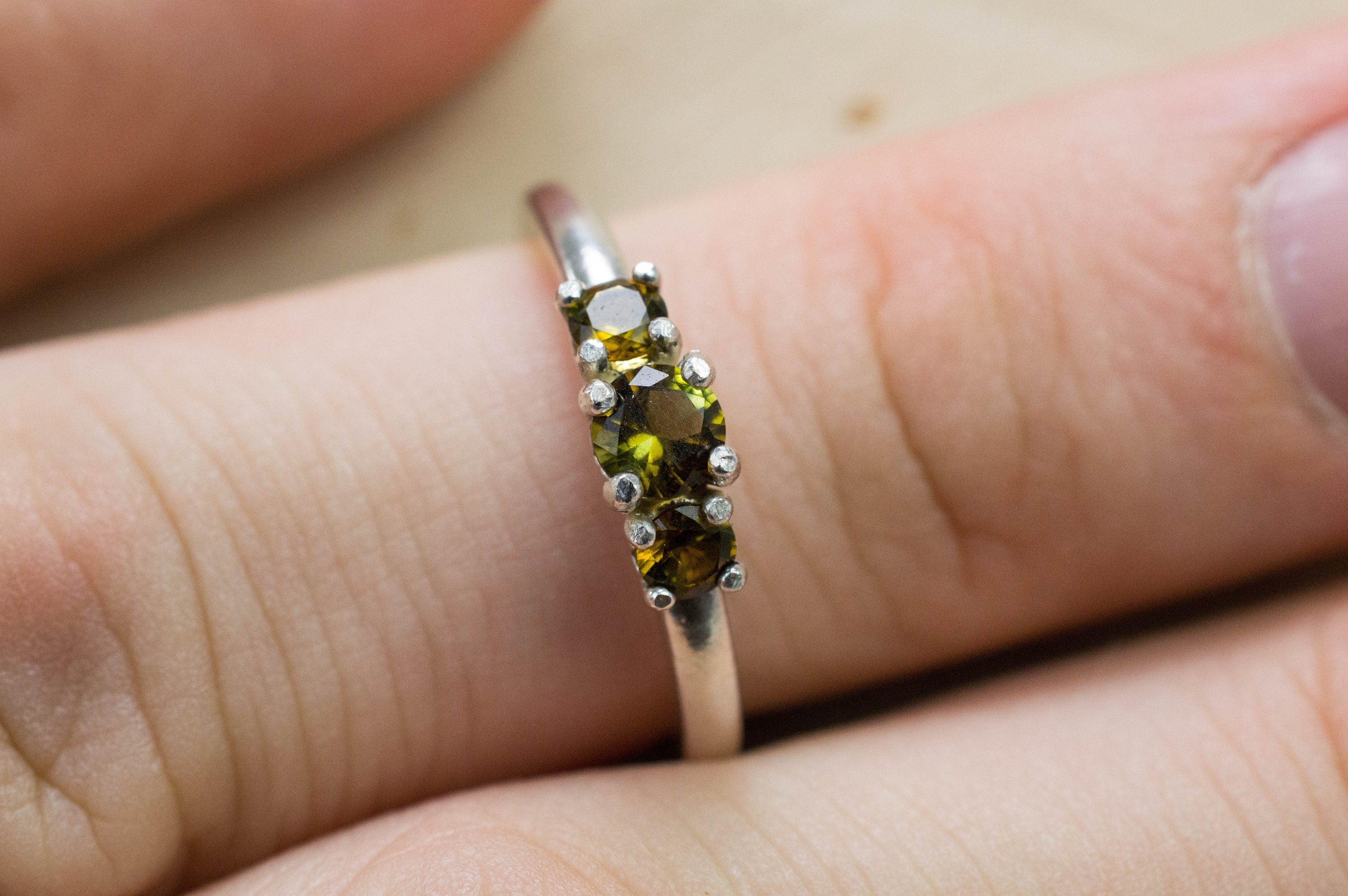 Tourmaline Ring; Genuine Untreated Brazil Dravite Tourmaline; 0.430cts - Mark Oliver Gems