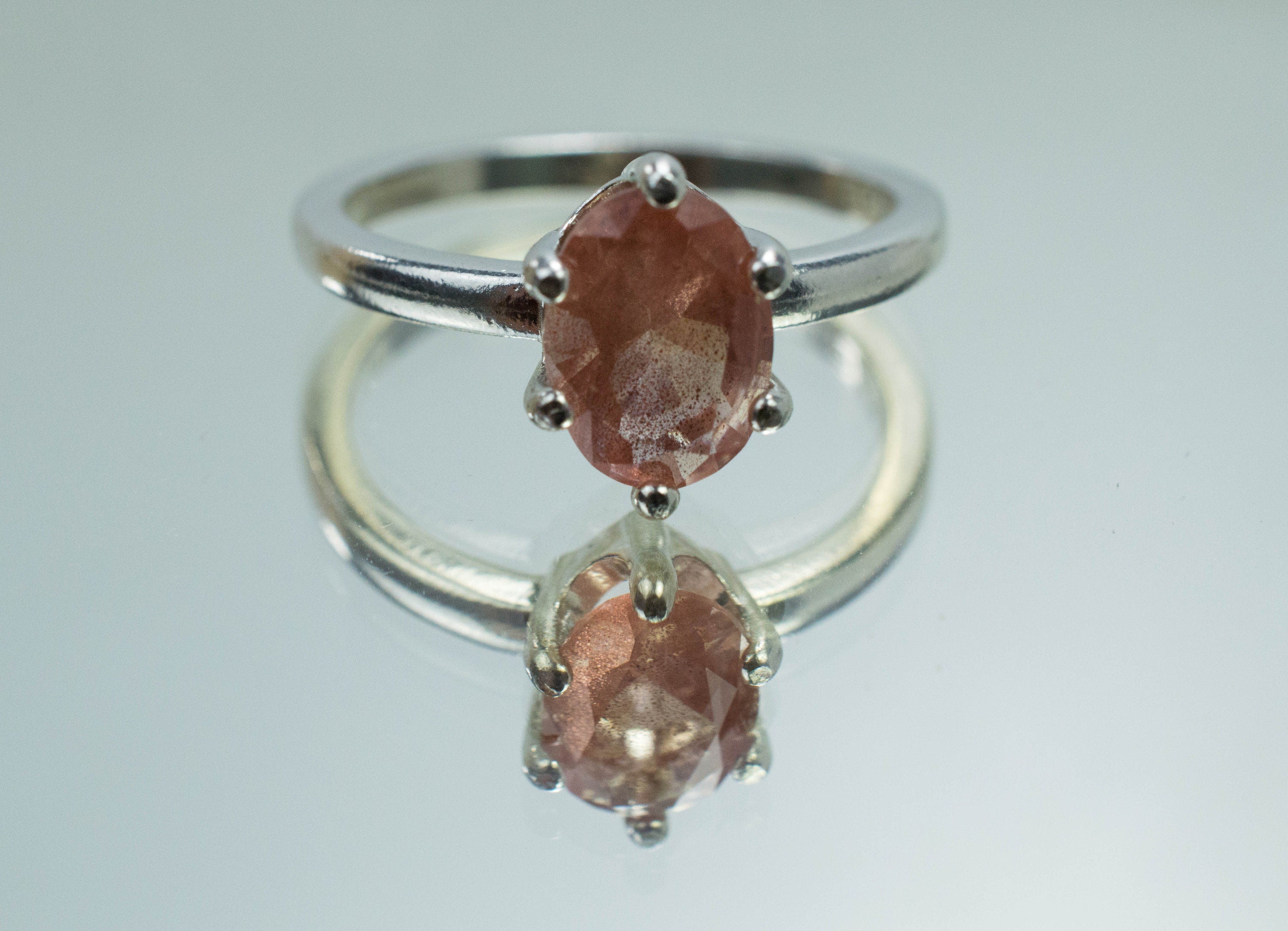 Oregon Sunstone Ring; Natural Untreated USA Sunstone; 1.260cts - Mark Oliver Gems