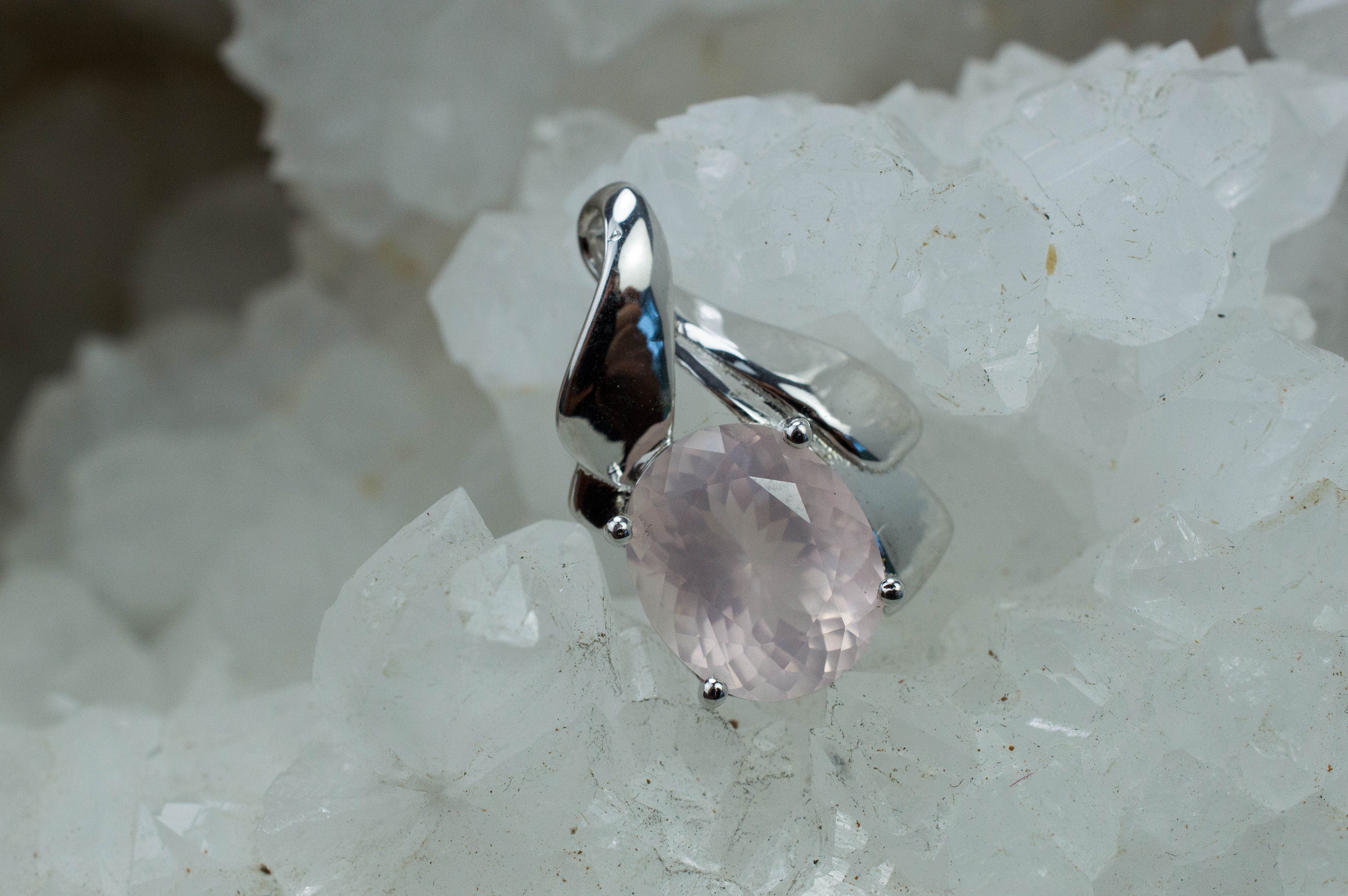 Rose Quartz Pendant; Natural Untreated Brazil Rose Quartz; 4.120cts - Mark Oliver Gems