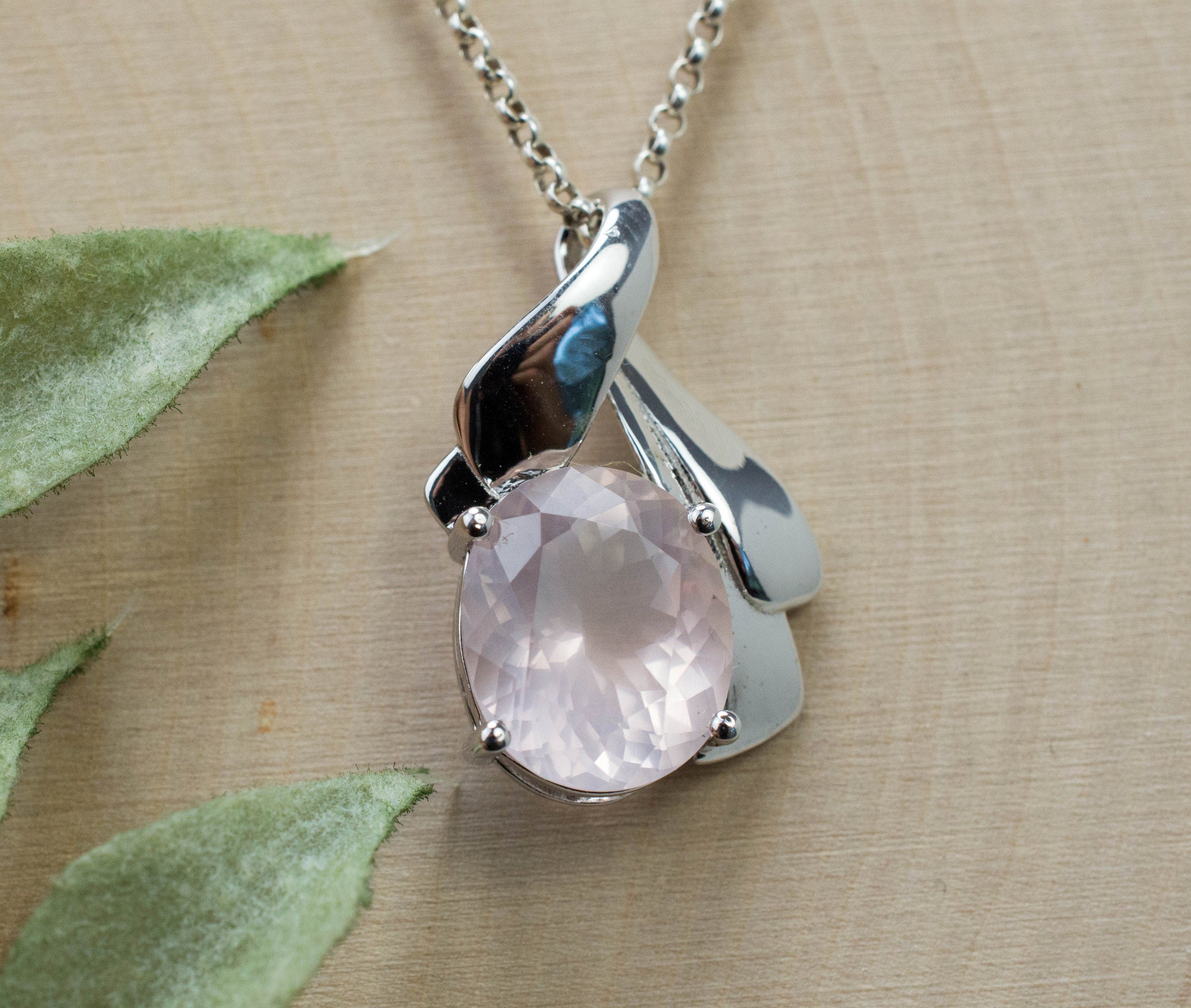 Rose Quartz Pendant; Natural Untreated Brazil Rose Quartz; 4.120cts - Mark Oliver Gems