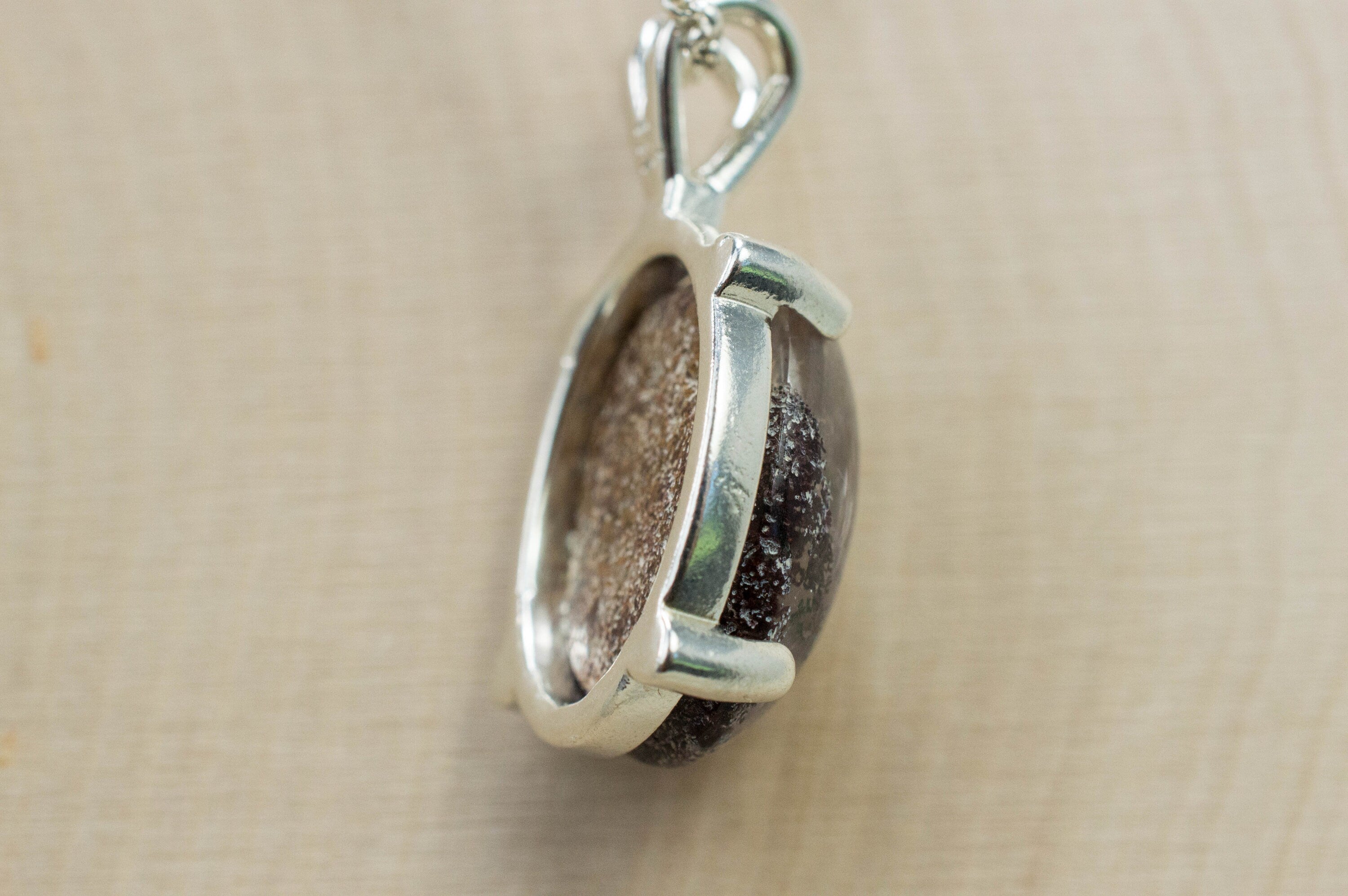 Garden Quartz Pendant, Natural Untreated Brazil Lodolite Quartz; 14.415cts - Mark Oliver Gems