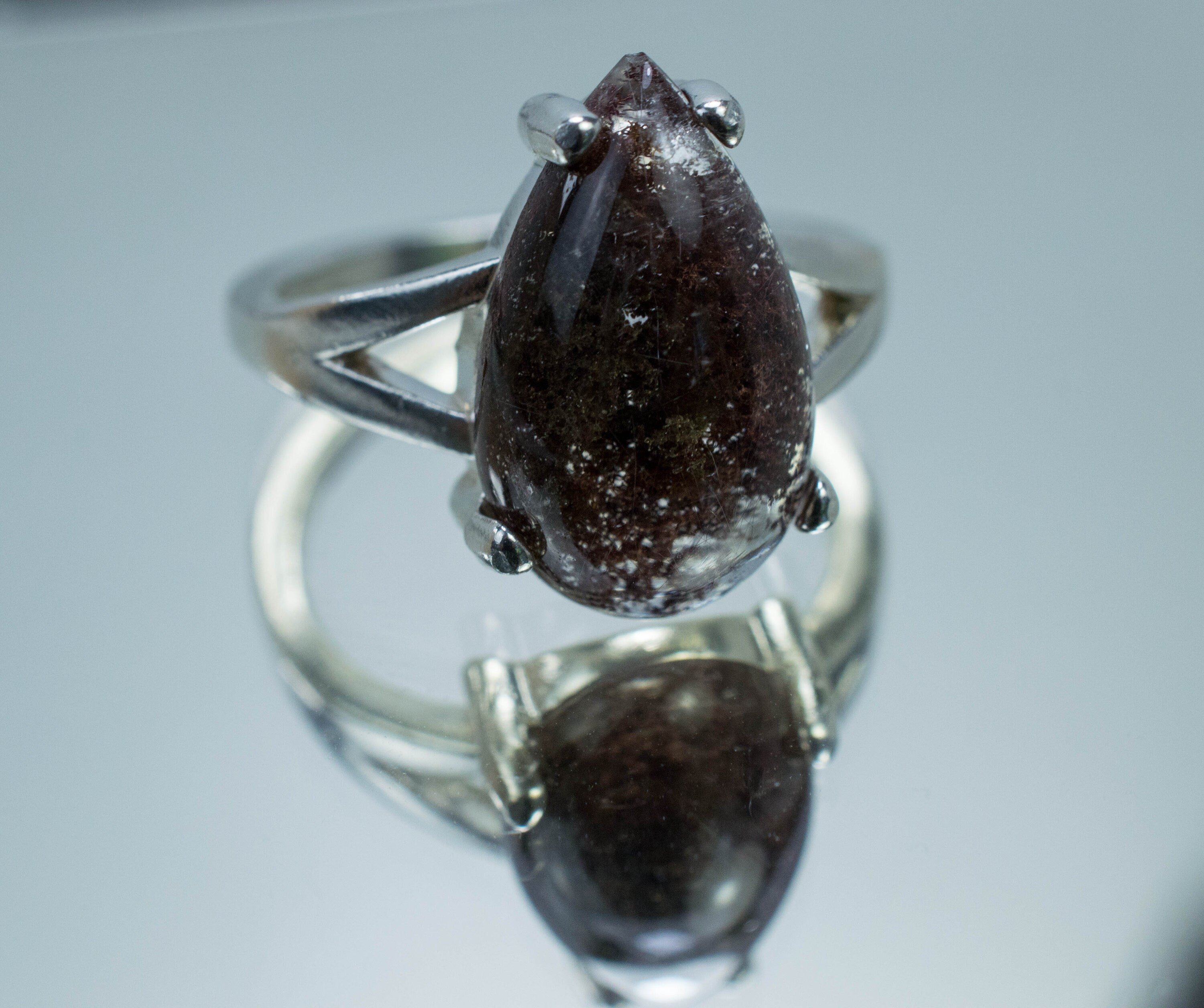 Garden Quartz Ring, Natural Untreated Brazil Lodolite Quartz; 5.585cts - Mark Oliver Gems