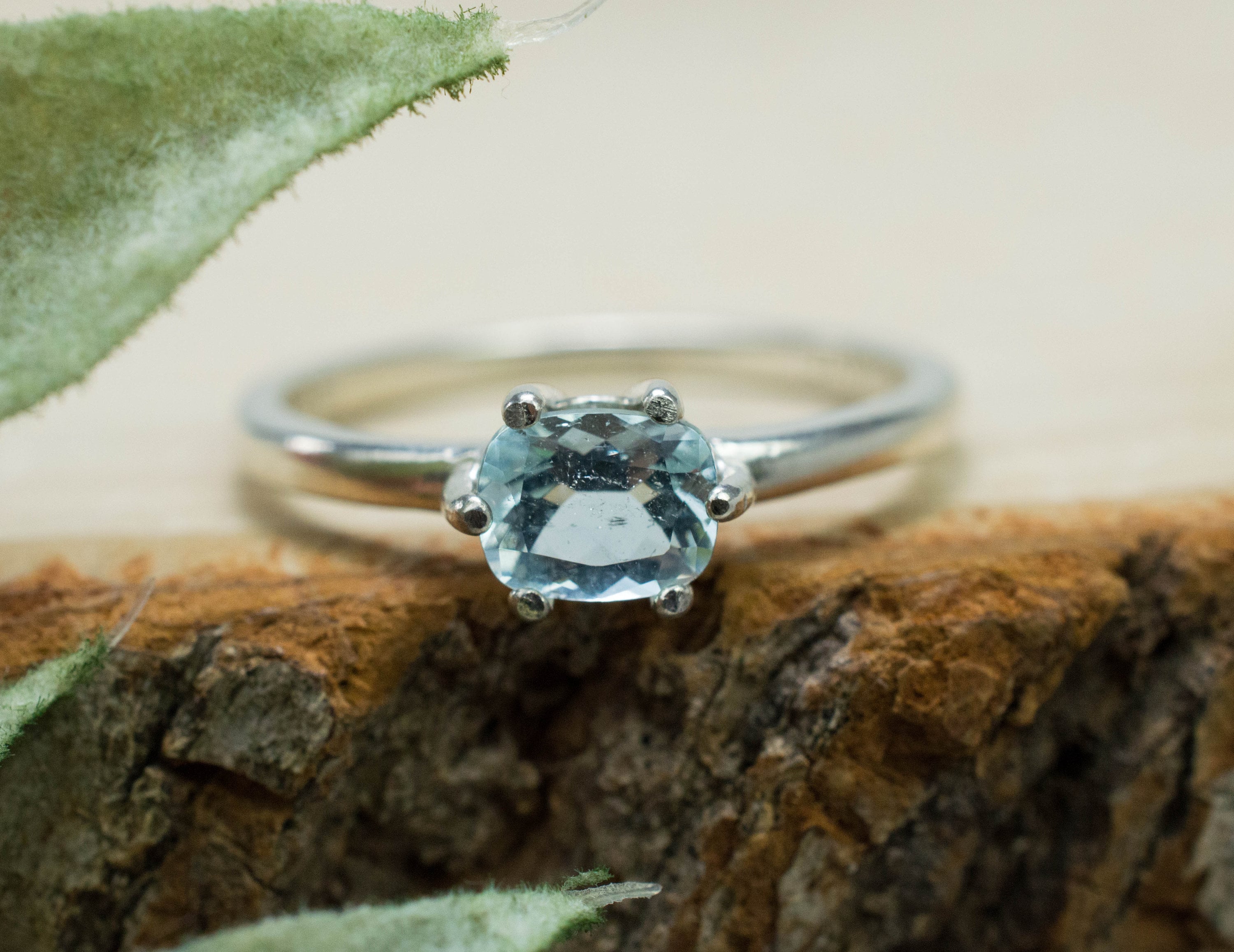 Aquamarine Ring, Genuine Untreated Colorado Aquamarine; 0.520cts - Mark Oliver Gems