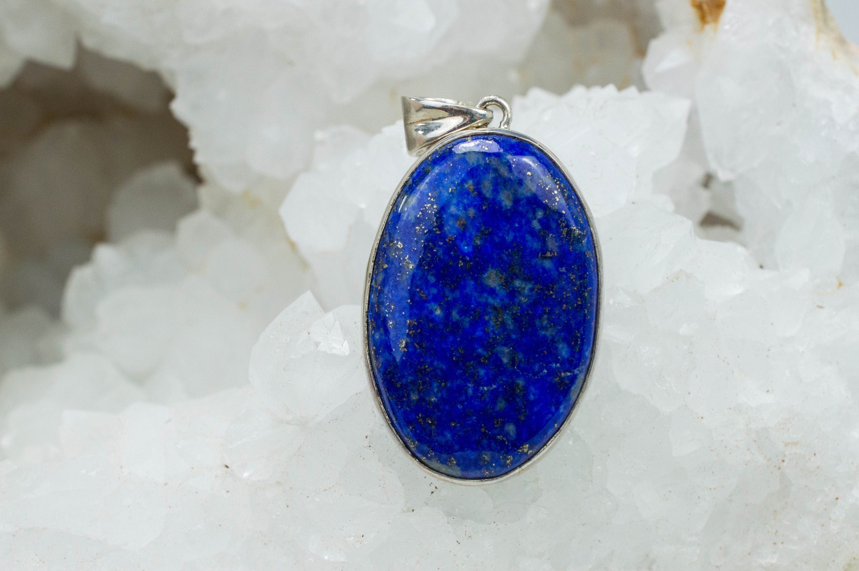 Lapis Lazuli Pendant; Natural Untreated Afghani Lapis - Mark Oliver Gems
