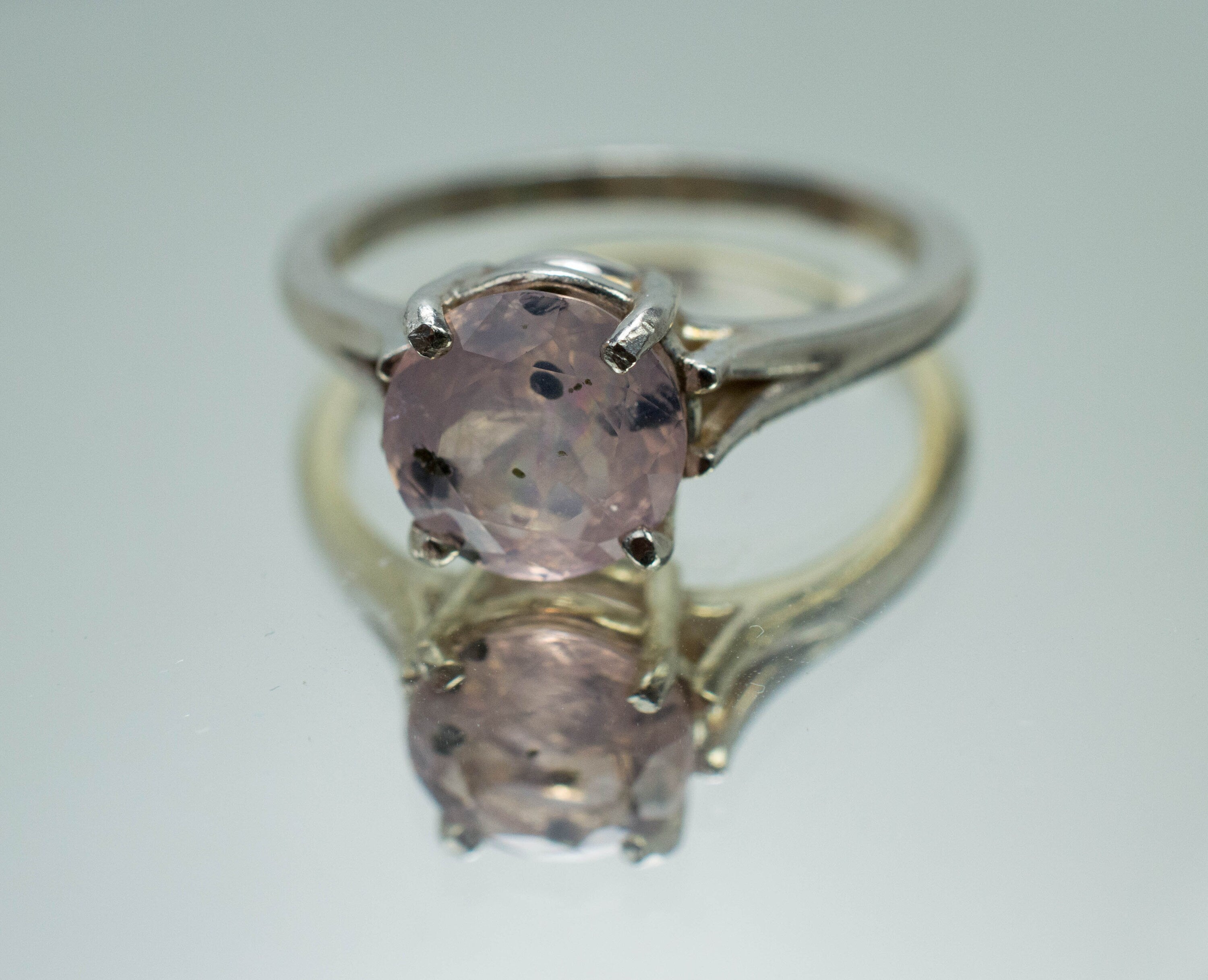 Rose Quartz Ring; Natural Untreated Tanzania Diopside Quartz; 1.485cts - Mark Oliver Gems