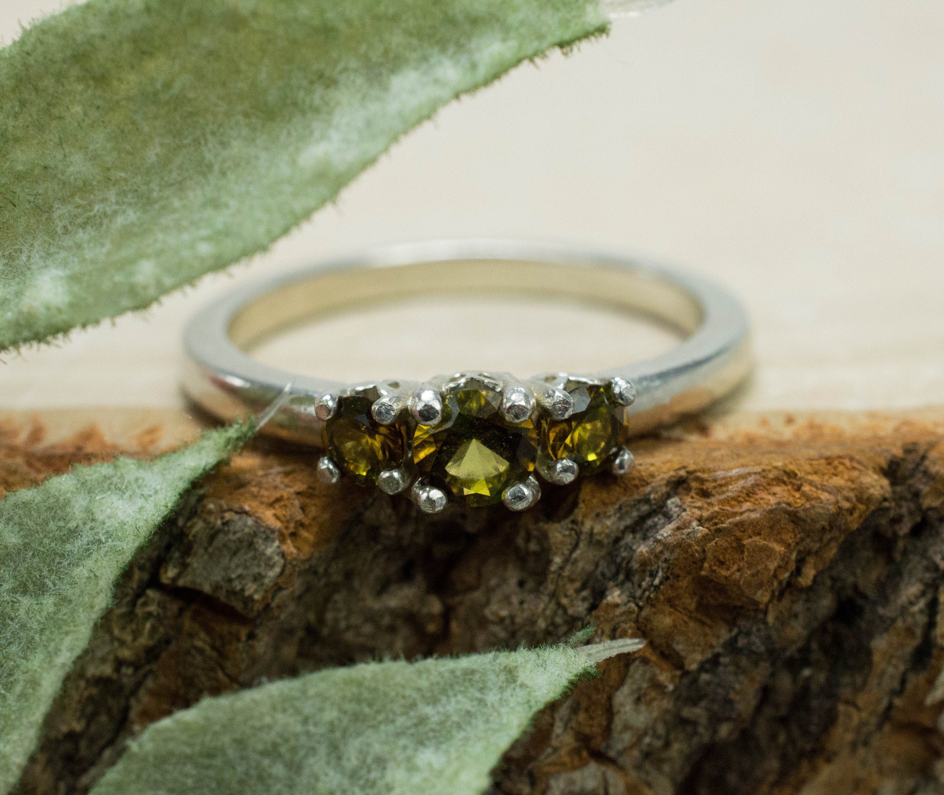 Tourmaline Ring; Genuine Untreated Brazil Dravite Tourmaline; 0.430cts - Mark Oliver Gems