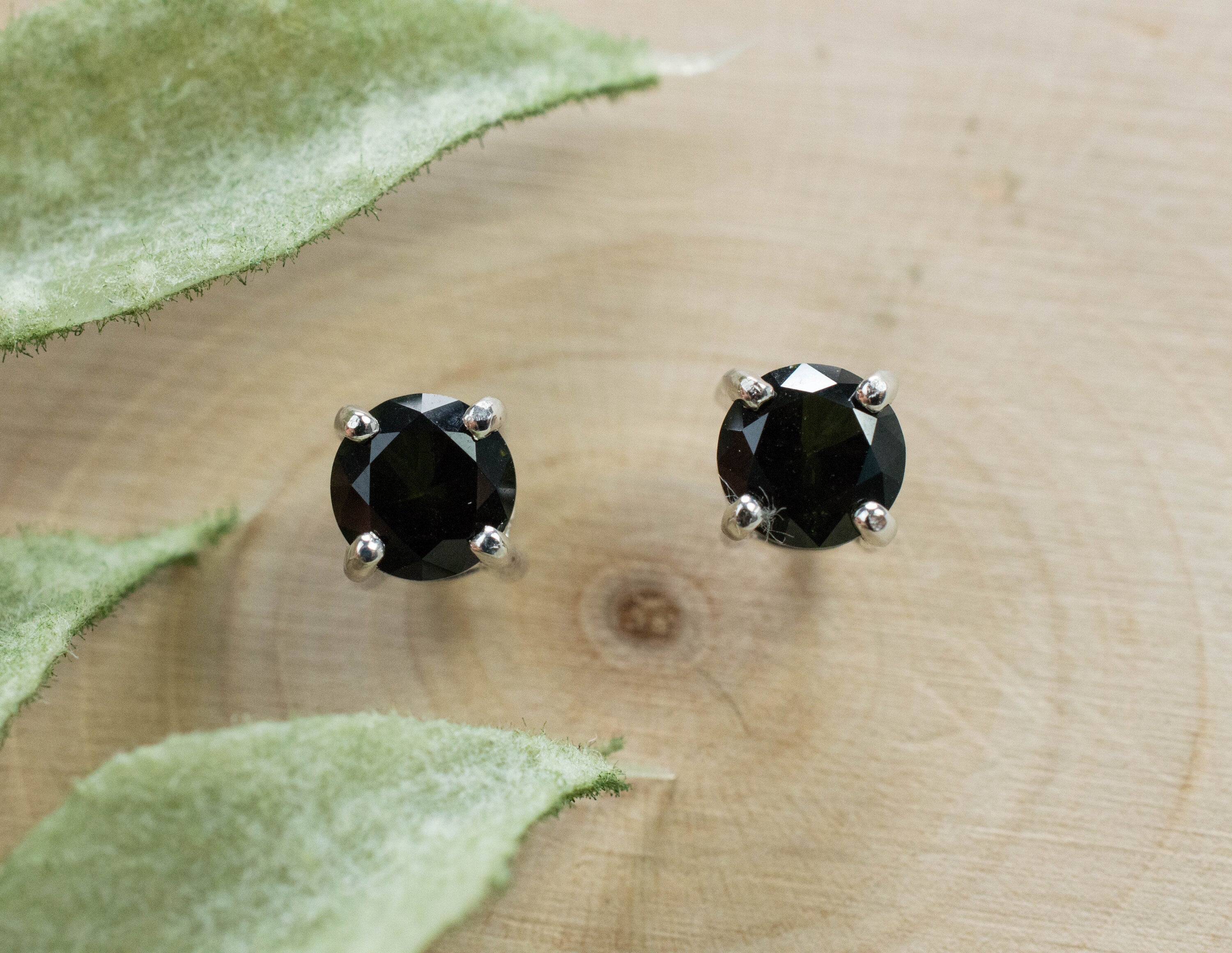 Tourmaline Earrings; Natural Untreated Brazil Dravite Tourmaline; 0.850cts - Mark Oliver Gems