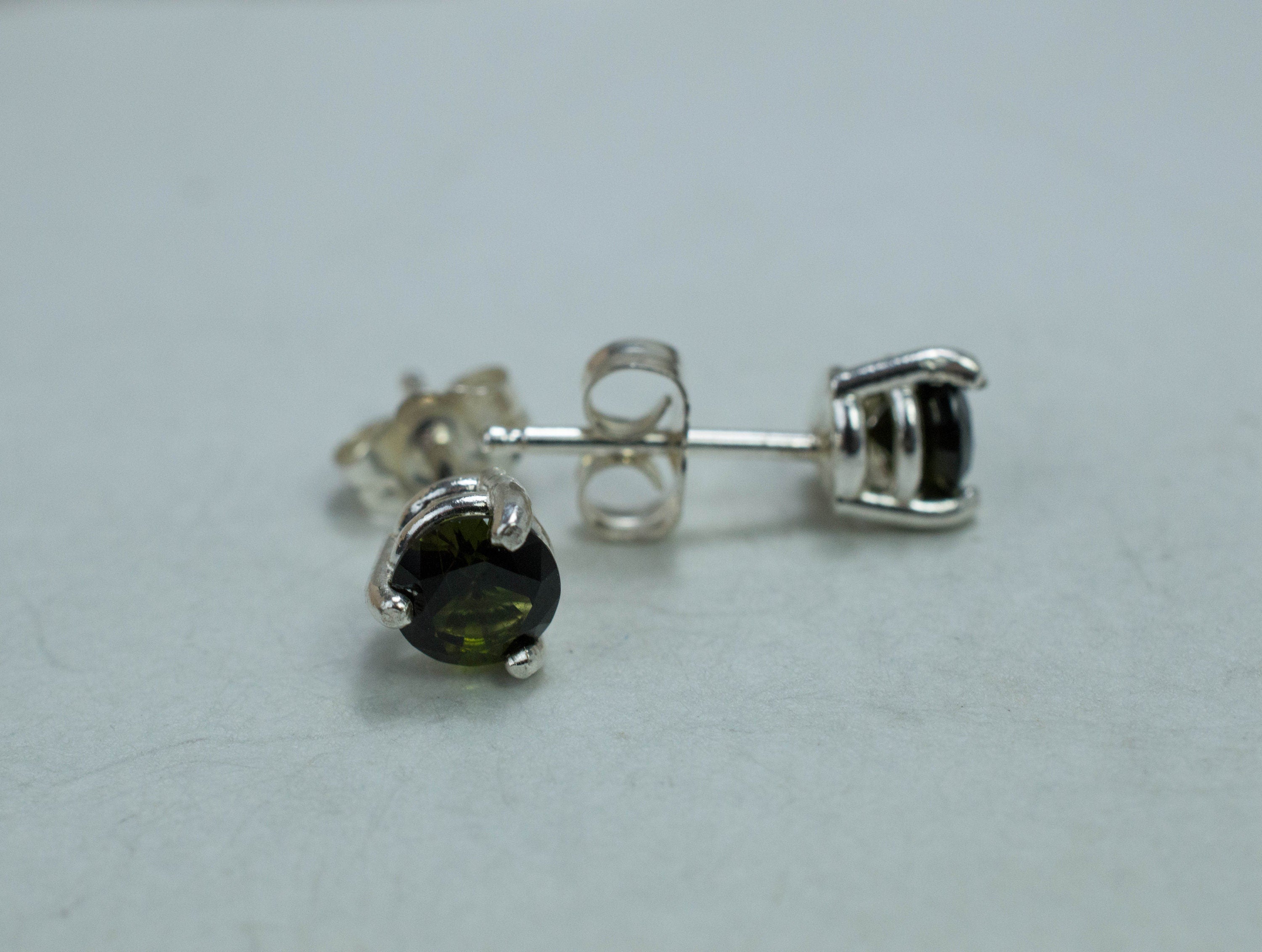 Tourmaline Earrings; Natural Untreated Brazil Dravite Tourmaline; 0.860cts - Mark Oliver Gems
