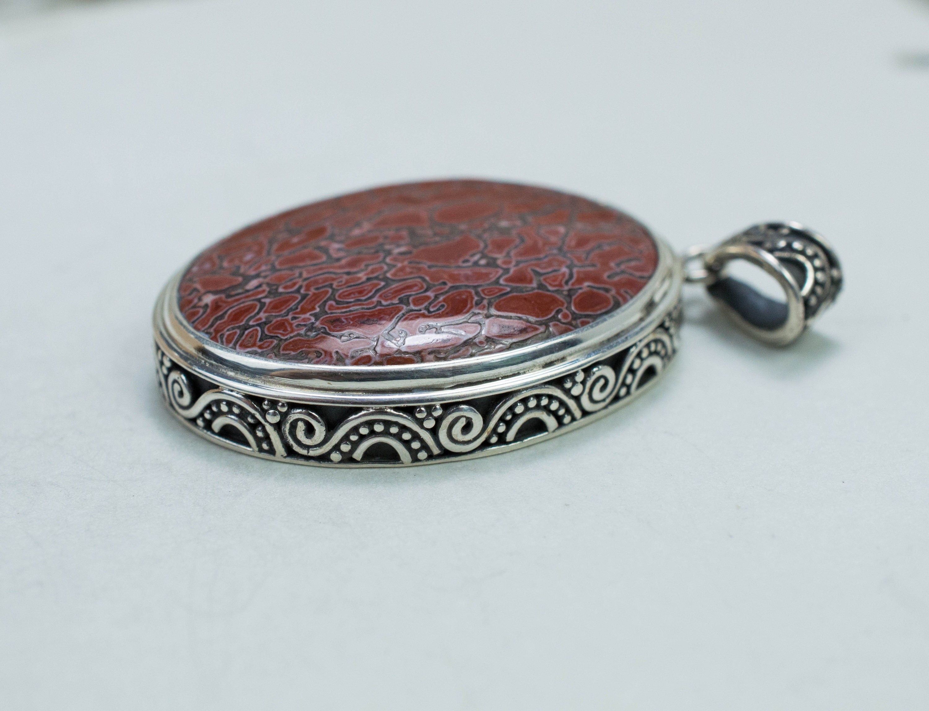 Dinosaur Bone Pendant; Natural Untreated Utah Dino Bone; 7.509g - Mark Oliver Gems