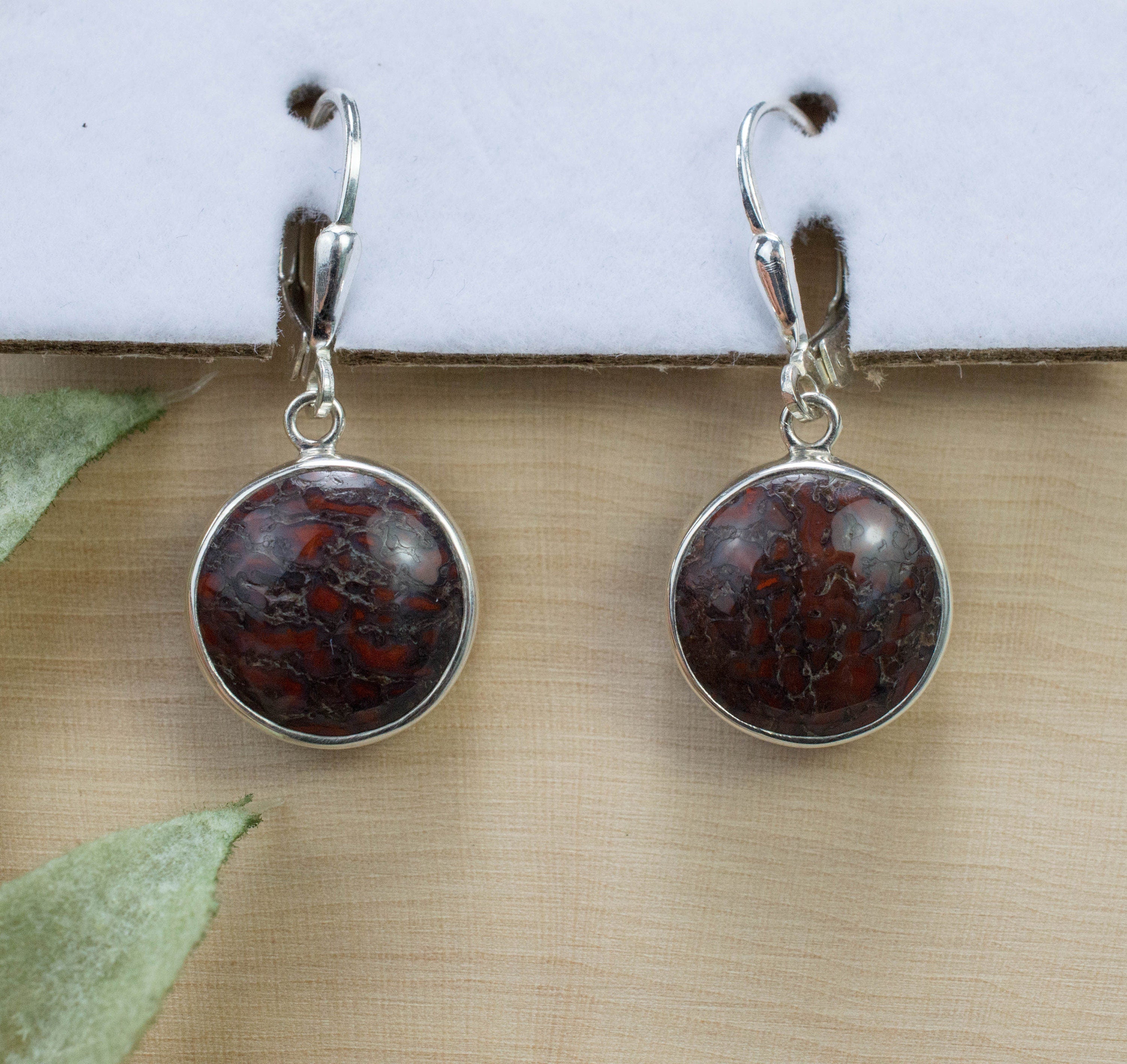 Dinosaur Bone Earrings; Natural Untreated Utah Dino Bone; 5.100g - Mark Oliver Gems