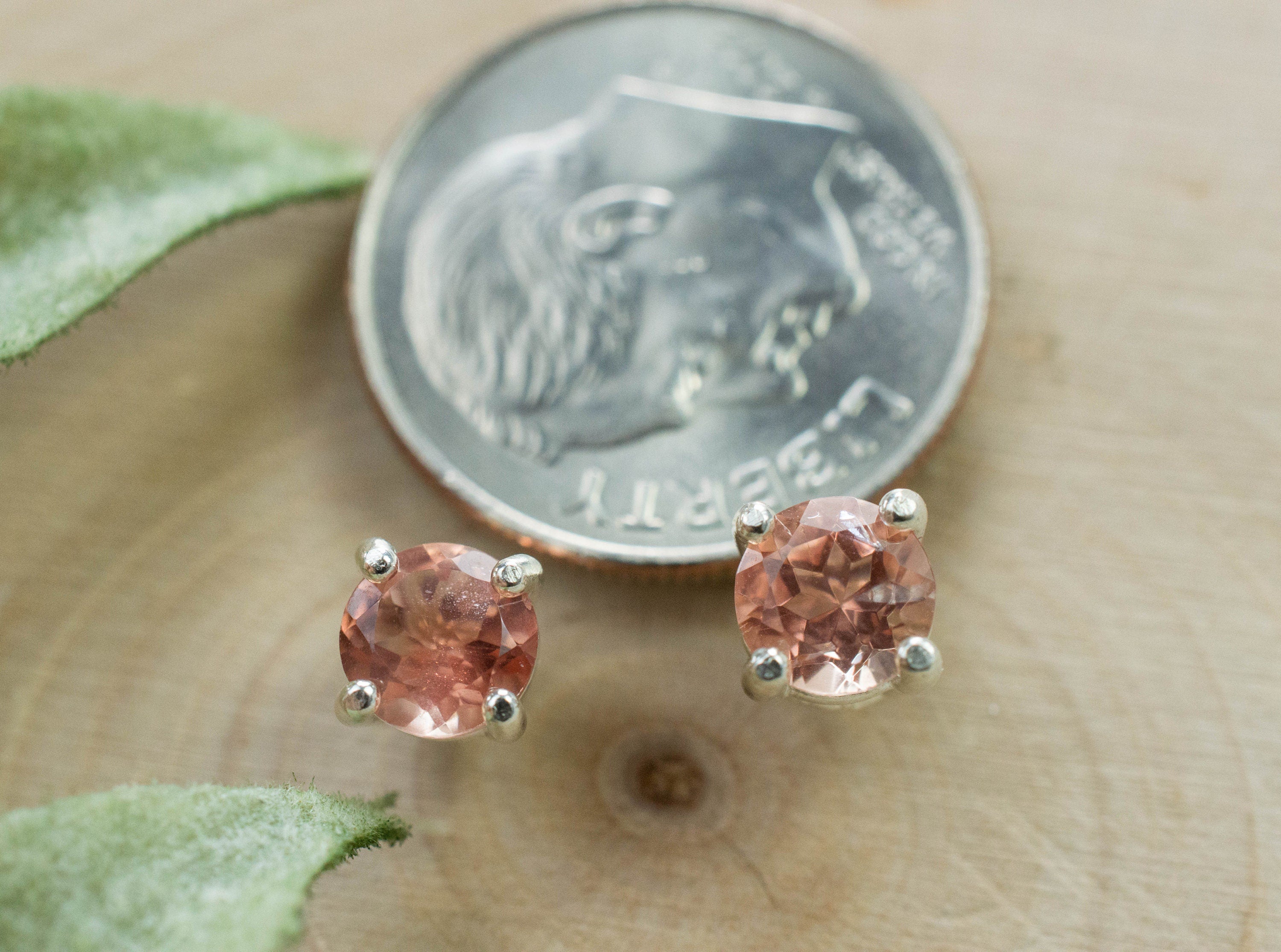 Oregon Sunstone Earrings; Natural Untreated USA Sunstone; 0.900cts - Mark Oliver Gems