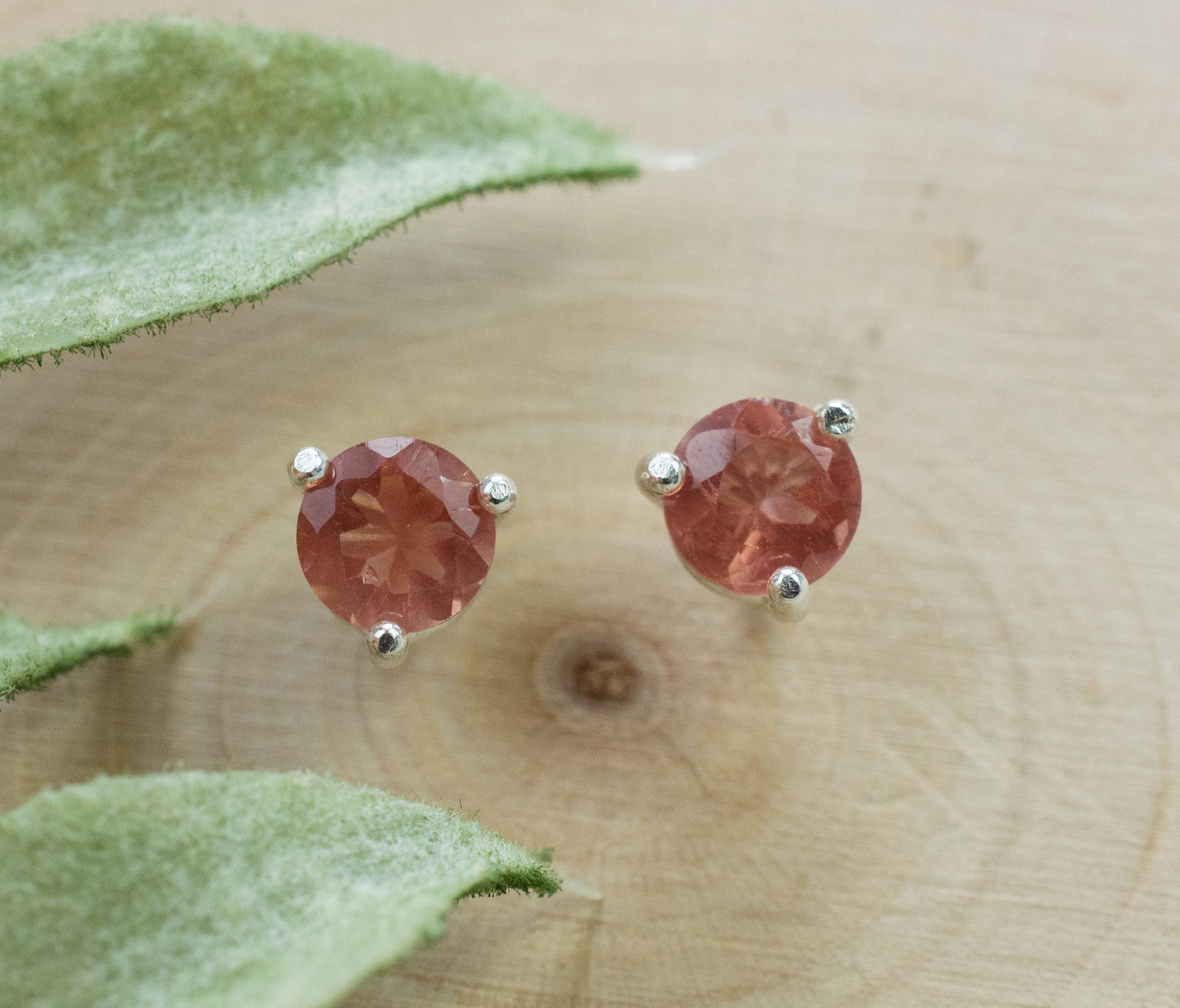 Oregon Sunstone Earrings; Natural Untreated USA Sunstone; 0.945cts - Mark Oliver Gems