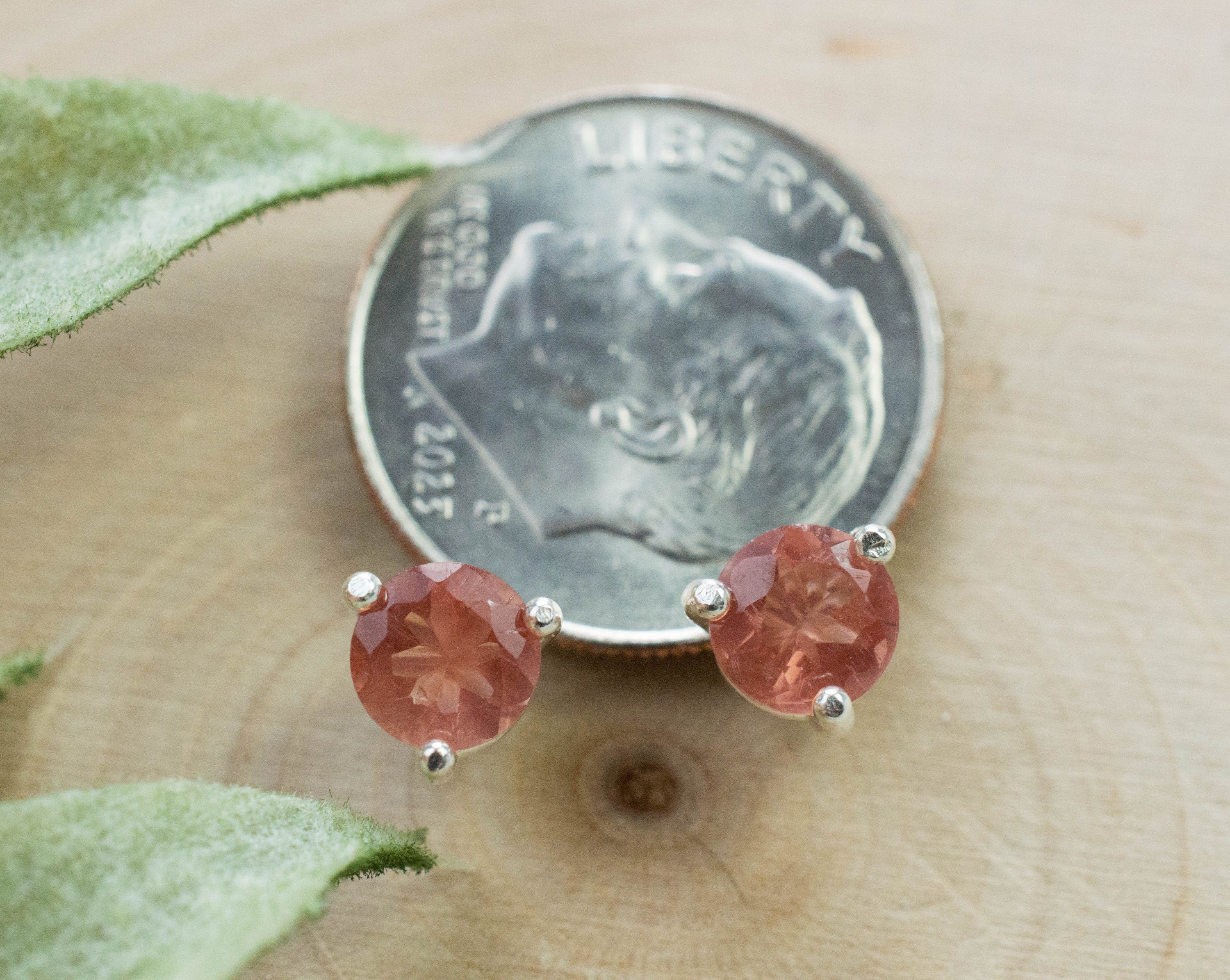 Oregon Sunstone Earrings; Natural Untreated USA Sunstone; 0.945cts - Mark Oliver Gems